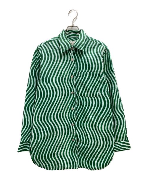 【中古・古着通販】DRIES VAN NOTEN (ドリスヴァンノッテン) Len Lye (レン・ライ) 総柄オーバーサイズシャツ グリーン  サイズ:S｜ブランド・古着通販 トレファク公式【TREFAC FASHION】スマホサイト