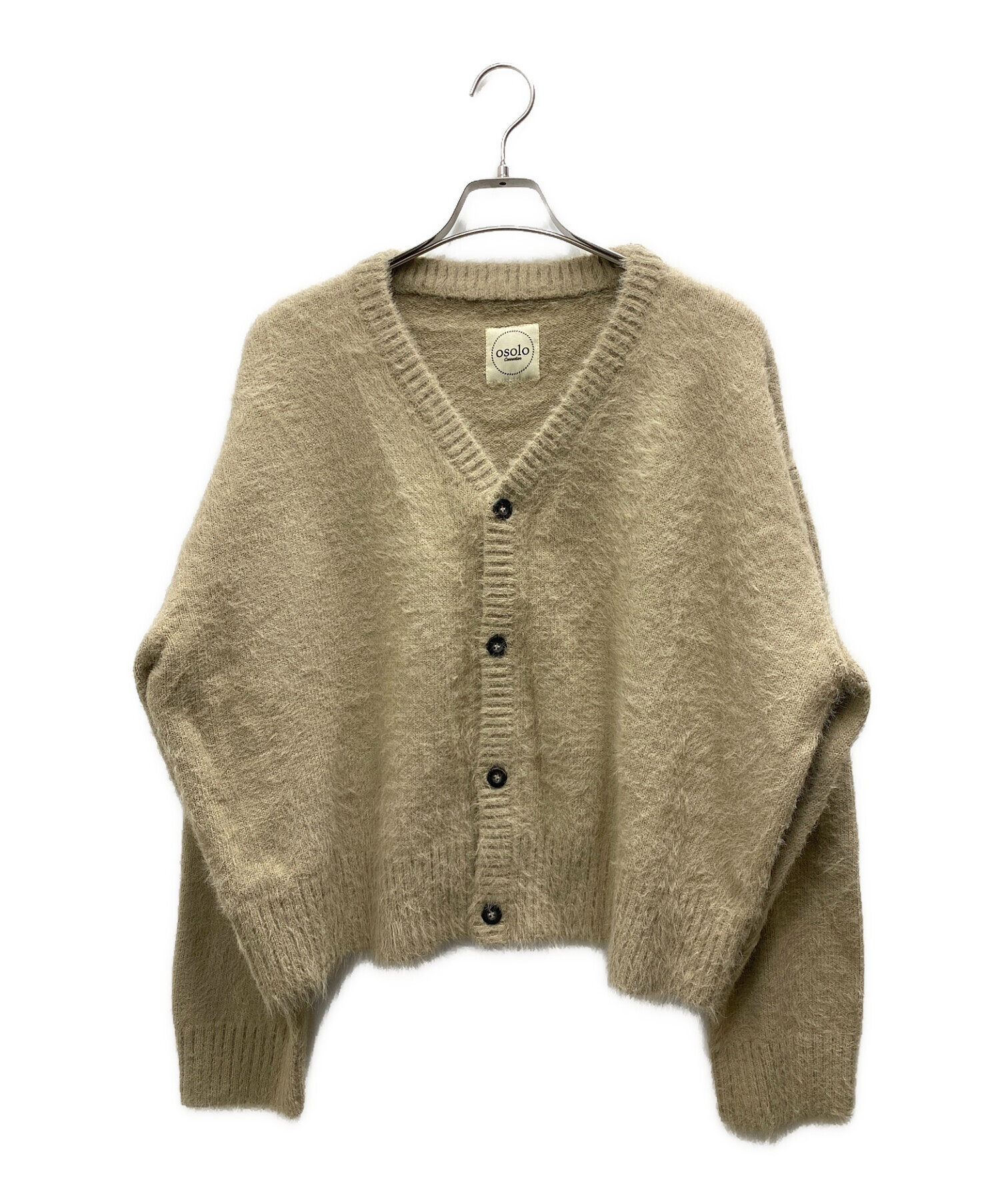 中古・古着通販】OSOLO (オソロ) Like Mohair Knit Cardigan ベージュ