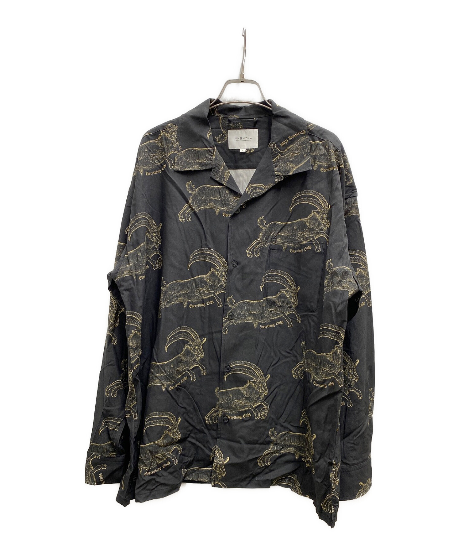 MSML (エムエスエムエル) MSML GOAT LONG SLEEVE SHIRT ブラック サイズ:L