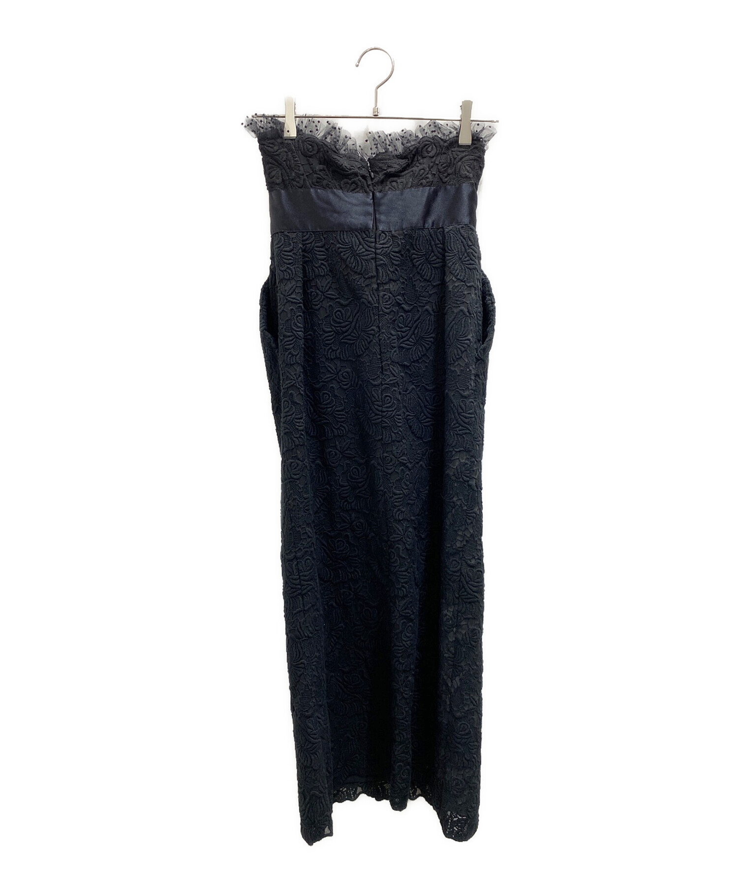STELLA McCARTNEY (ステラマッカートニー) リボンフラワー刺繍ドレス ブラック サイズ:38