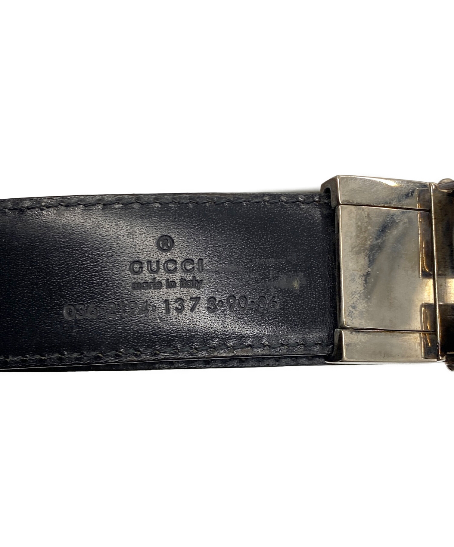 中古・古着通販】GUCCI (グッチ) レザーベルト ブラック｜ブランド