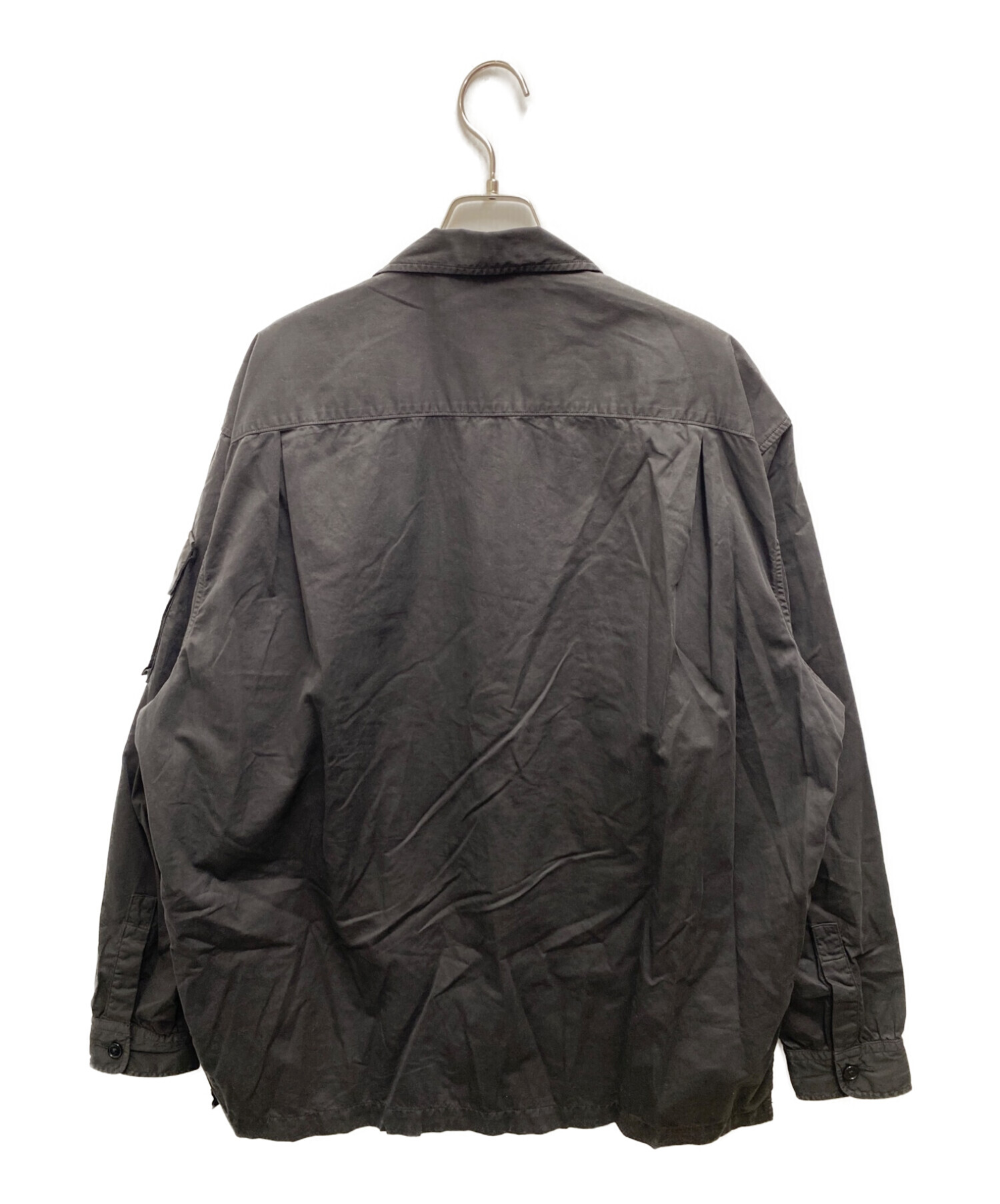 KAPTAIN SUNSHINE (キャプテンサンシャイン) Garment Dyed Safari Shirt Jacket ブラック サイズ:42