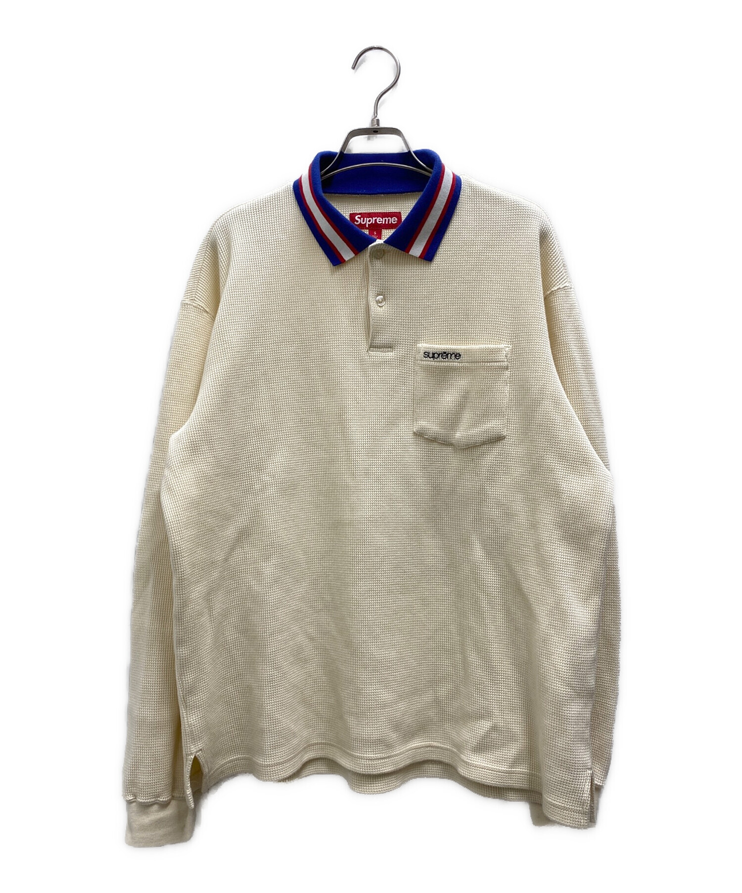 中古・古着通販】SUPREME (シュプリーム) THERMAL L/S POLO アイボリー