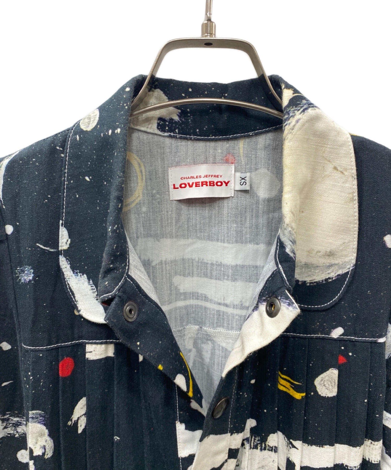 中古・古着通販】CHARLES JEFFREY LOVERBOY (チャールズ ジェフリー ラバーボーイ) グラフィックショートスリーブワンピース  ブラック サイズ:ＸＳ｜ブランド・古着通販 トレファク公式【TREFAC FASHION】スマホサイト