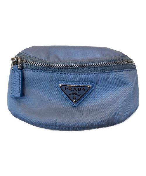 中古・古着通販】PRADA (プラダ) ナイロンリストポーチ ブルー