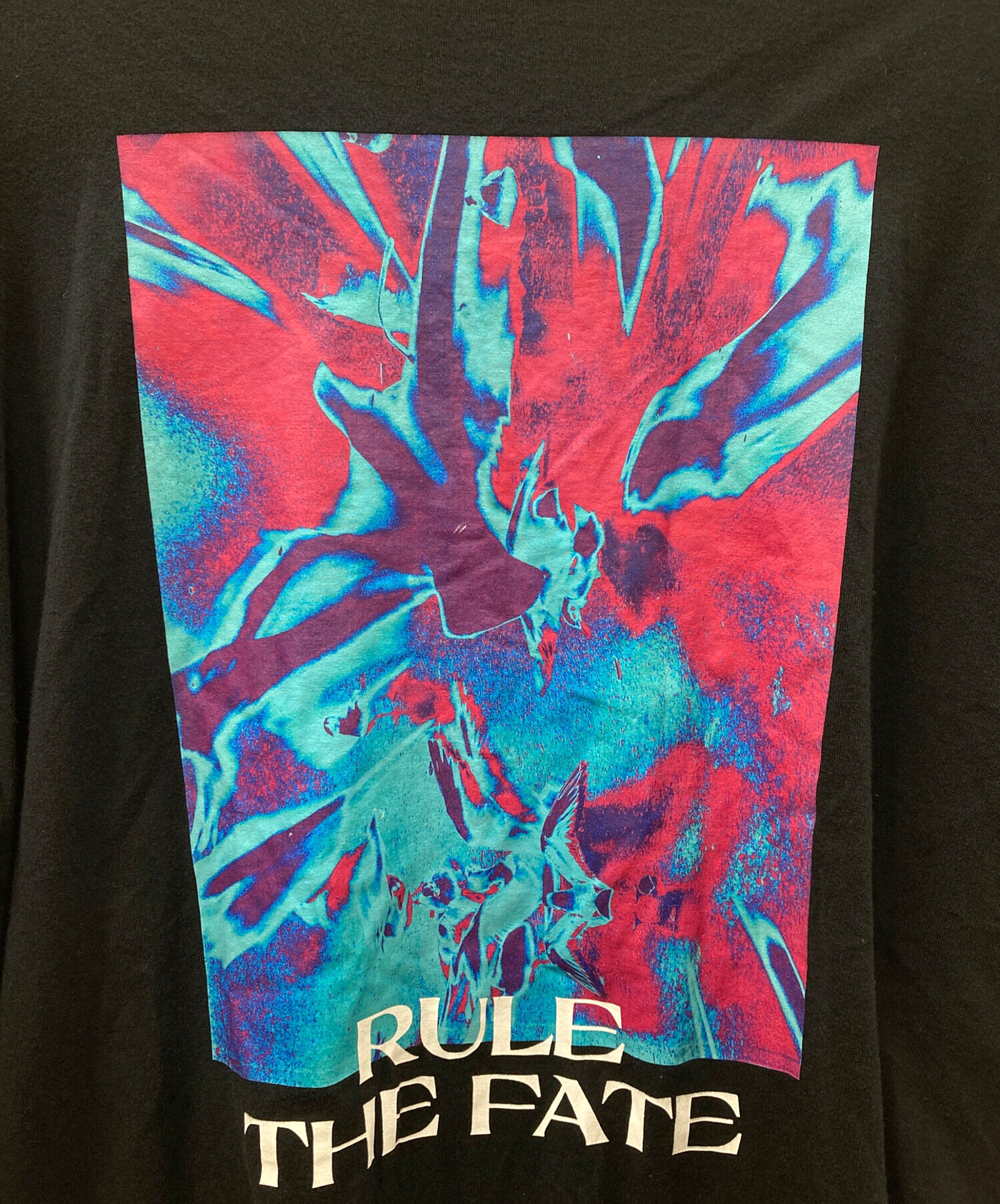 rule the fate (ルール ザ フェイト) プリントTシャツ ブラック サイズ:2