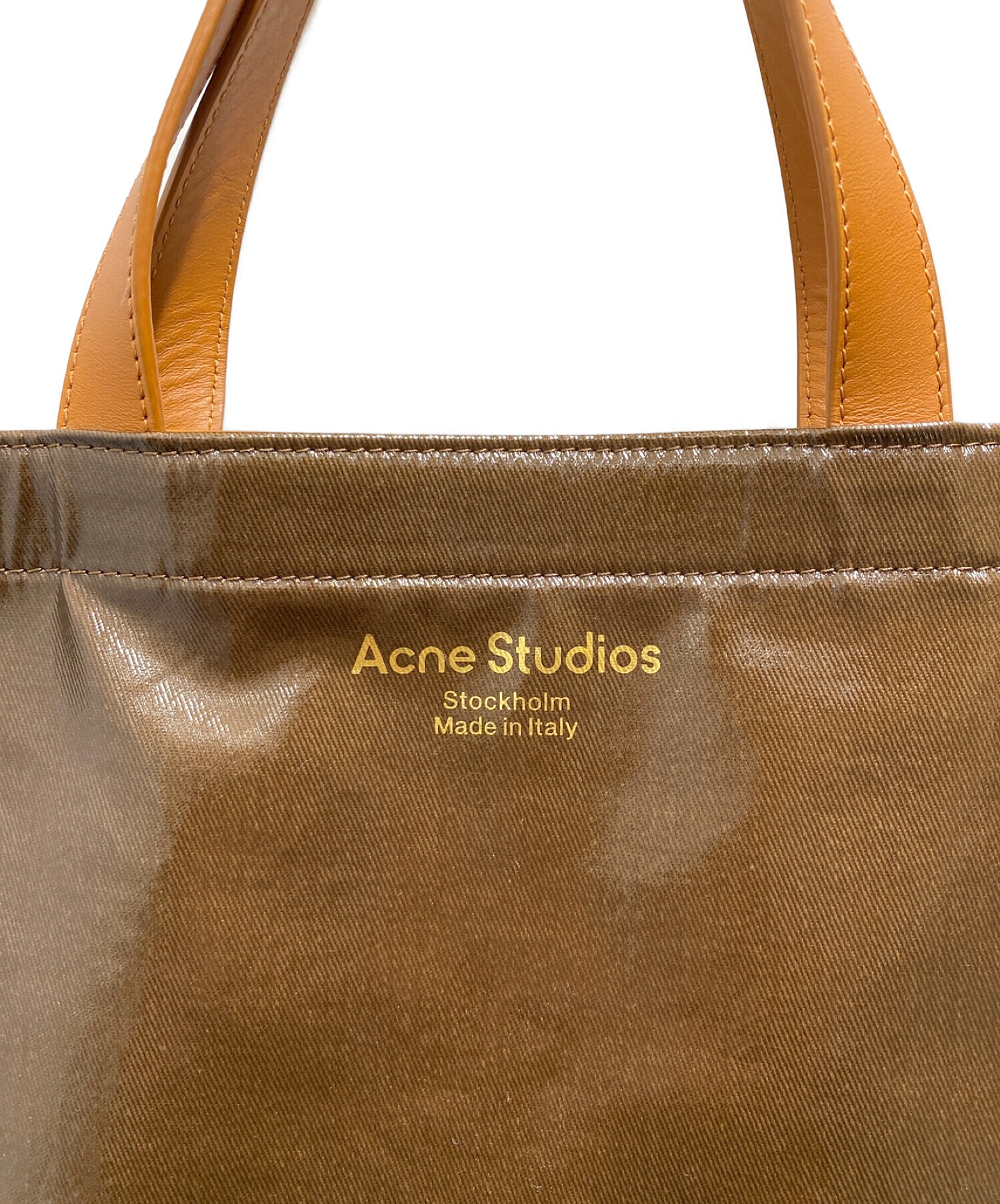 ACNE STUDIOS (アクネストゥディオス) シャイニートートバッグ ブラウン