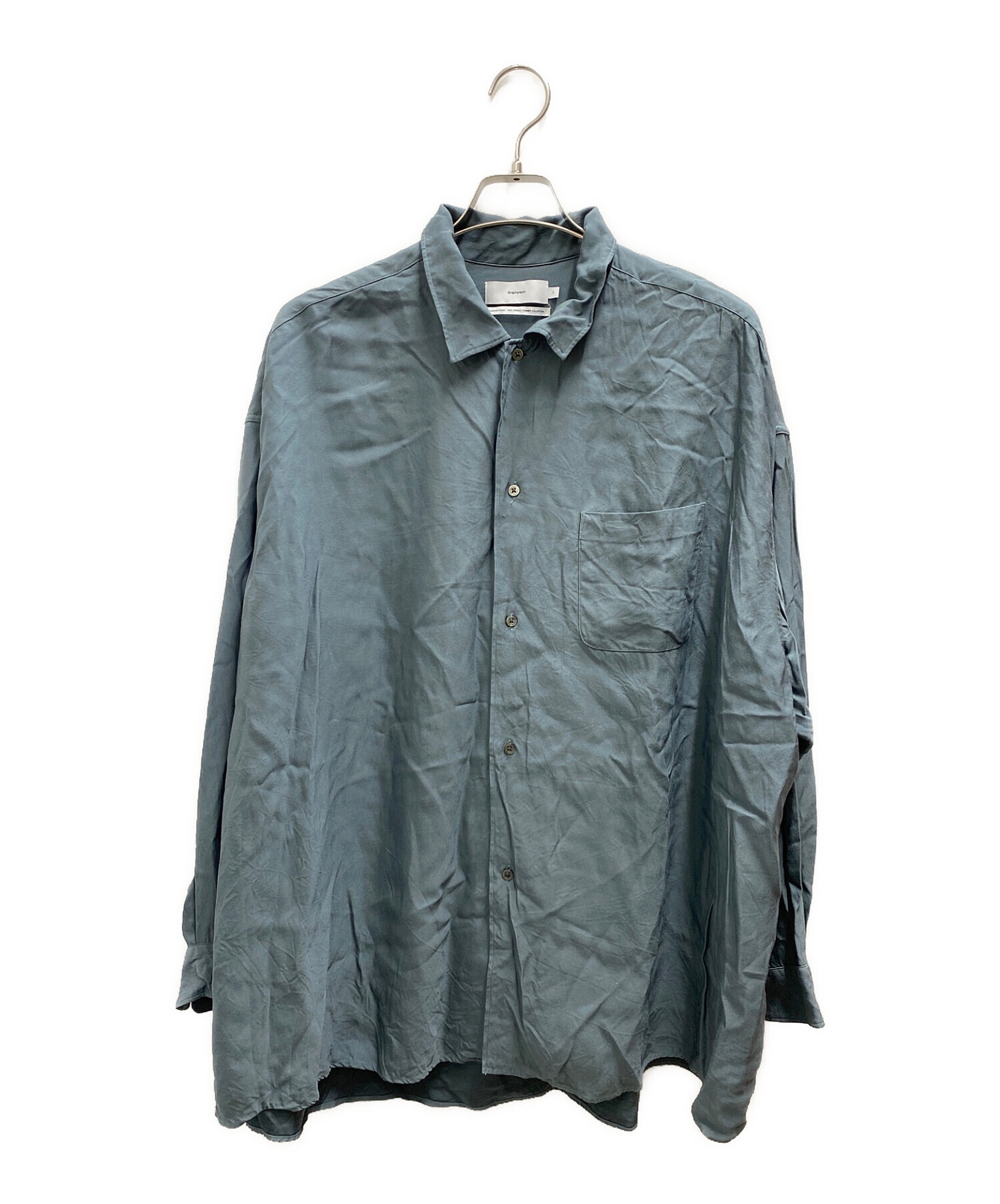 Graphpaper (グラフペーパー) Viscose Cupro Oversized Sleeping Shirt グリーン サイズ:２