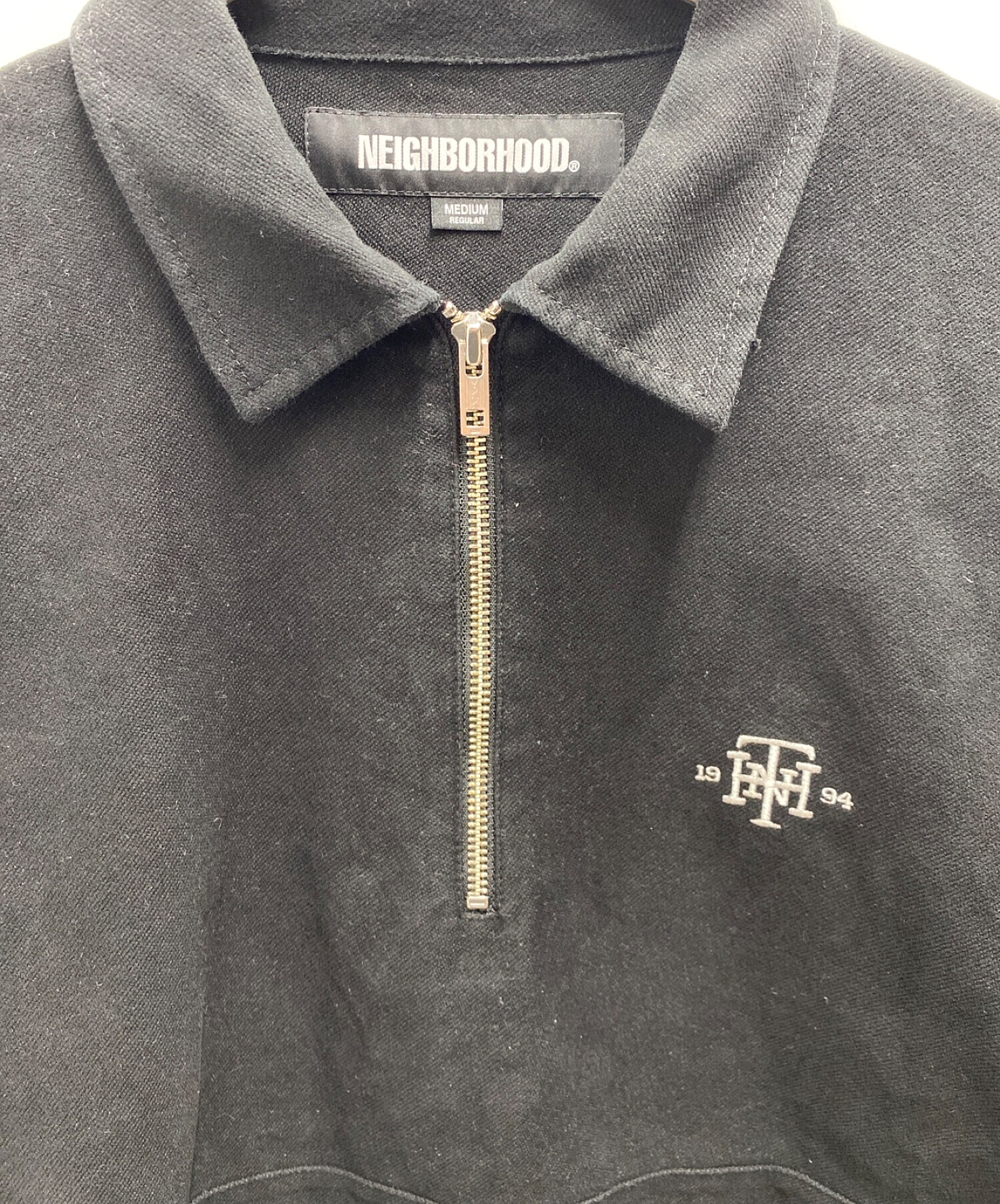 NEIGHBORHOOD (ネイバーフッド) 23AW HALF ZIP PULLOVER SHIRT ブラック サイズ:M