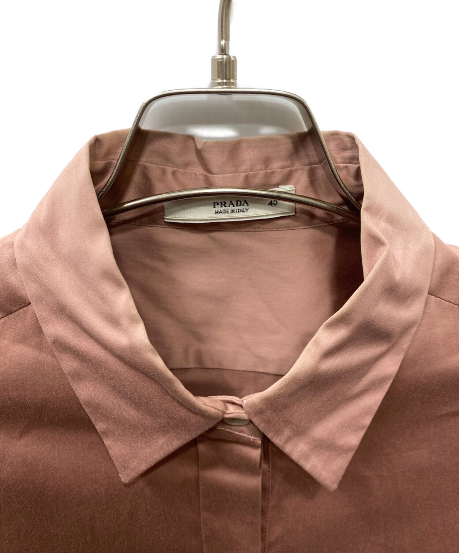 PRADA (プラダ) ティアードシャツワンピース ピンク サイズ:40