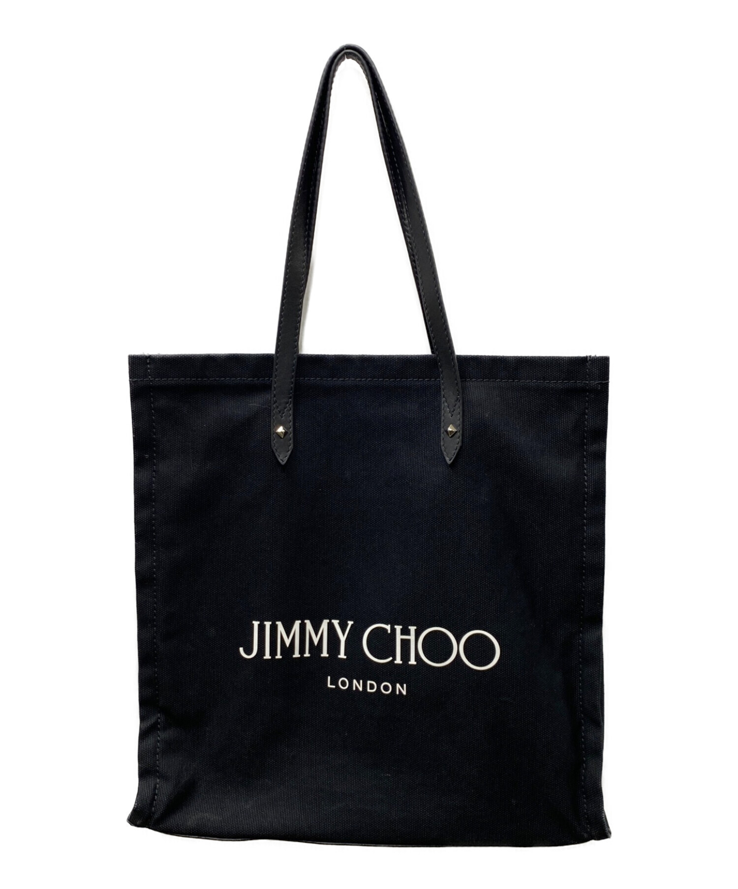 JIMMY CHOO (ジミーチュウ) キャンバストートバッグ ブラック