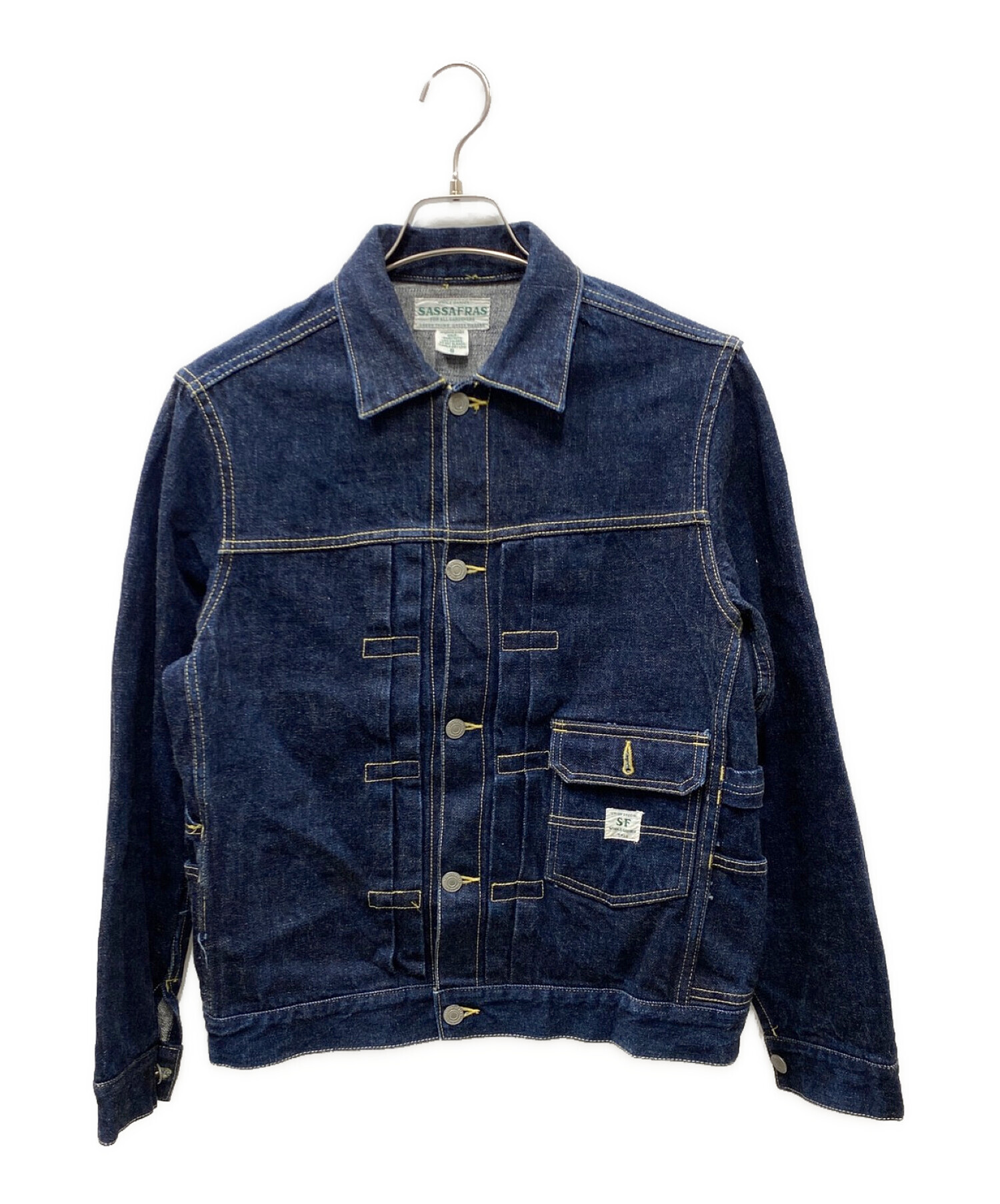 SASSAFRAS (ササフラス) Gardener Jacket 14oz Denim インディゴ サイズ:S