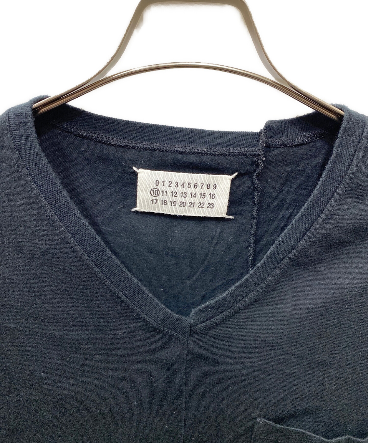 Maison Margiela 10 (メゾンマルジェラ 10) ポケットTシャツ ブラック サイズ:４８