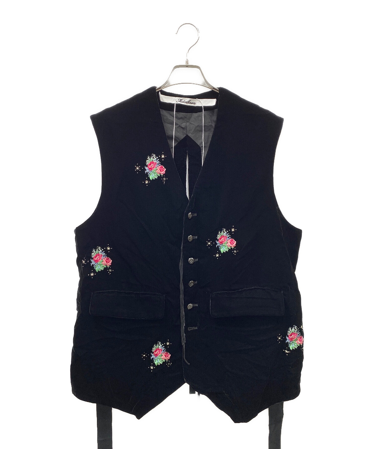 中古・古着通販】Midorikawa (ミドリカワ) Velvet Embroidery Vest 