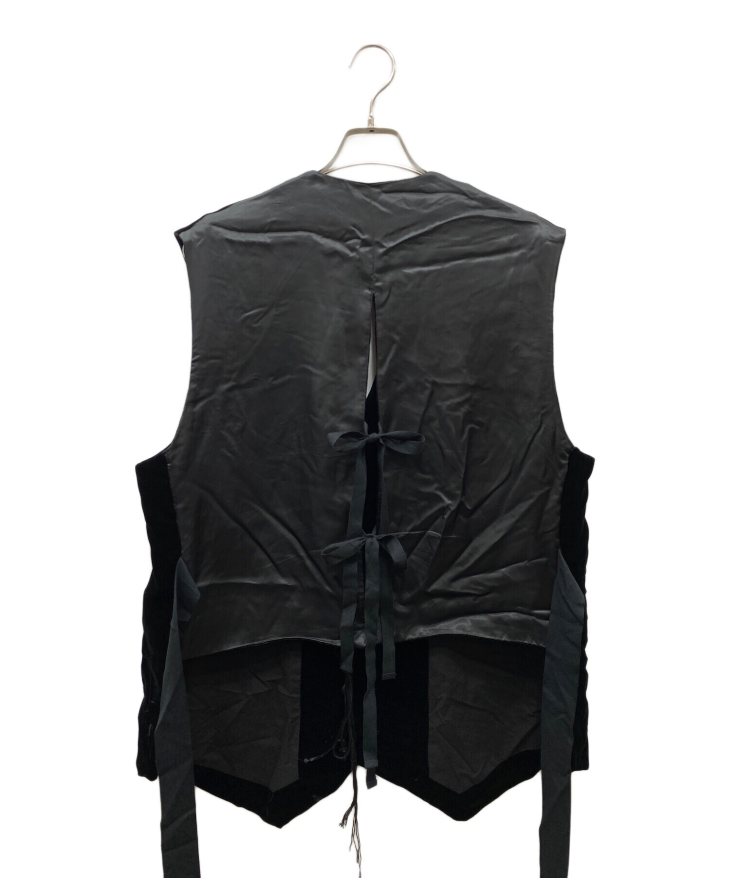 Midorikawa (ミドリカワ) Velvet Embroidery Vest ブラック サイズ:FREE