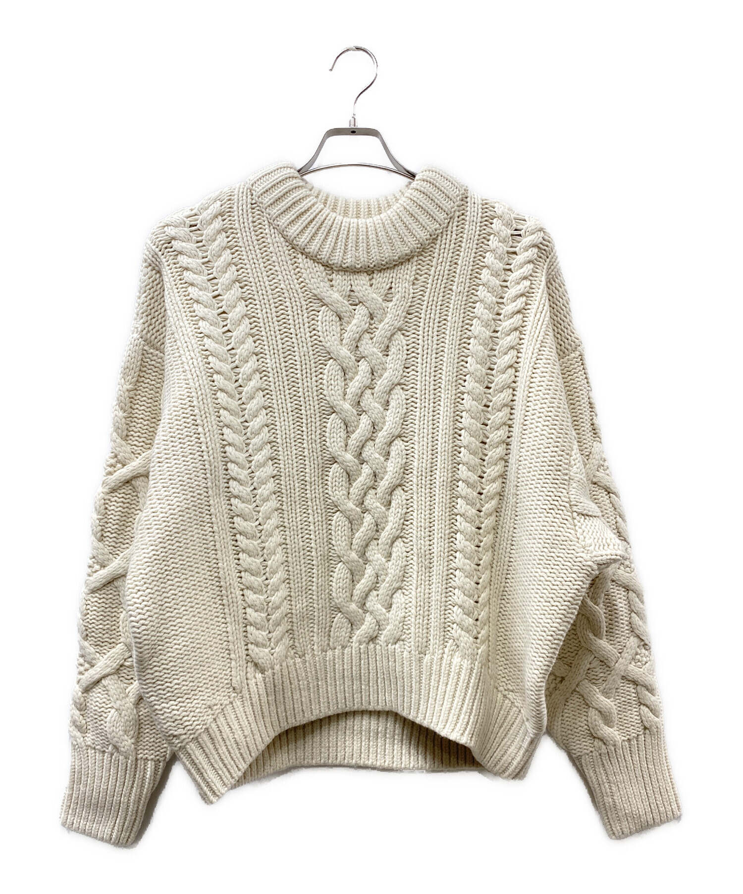 中古・古着通販】Apartment Three (アパートメントスリー) Chunky Cable-Knit Sweater アイボリー  サイズ:SIZE2｜ブランド・古着通販 トレファク公式【TREFAC FASHION】スマホサイト