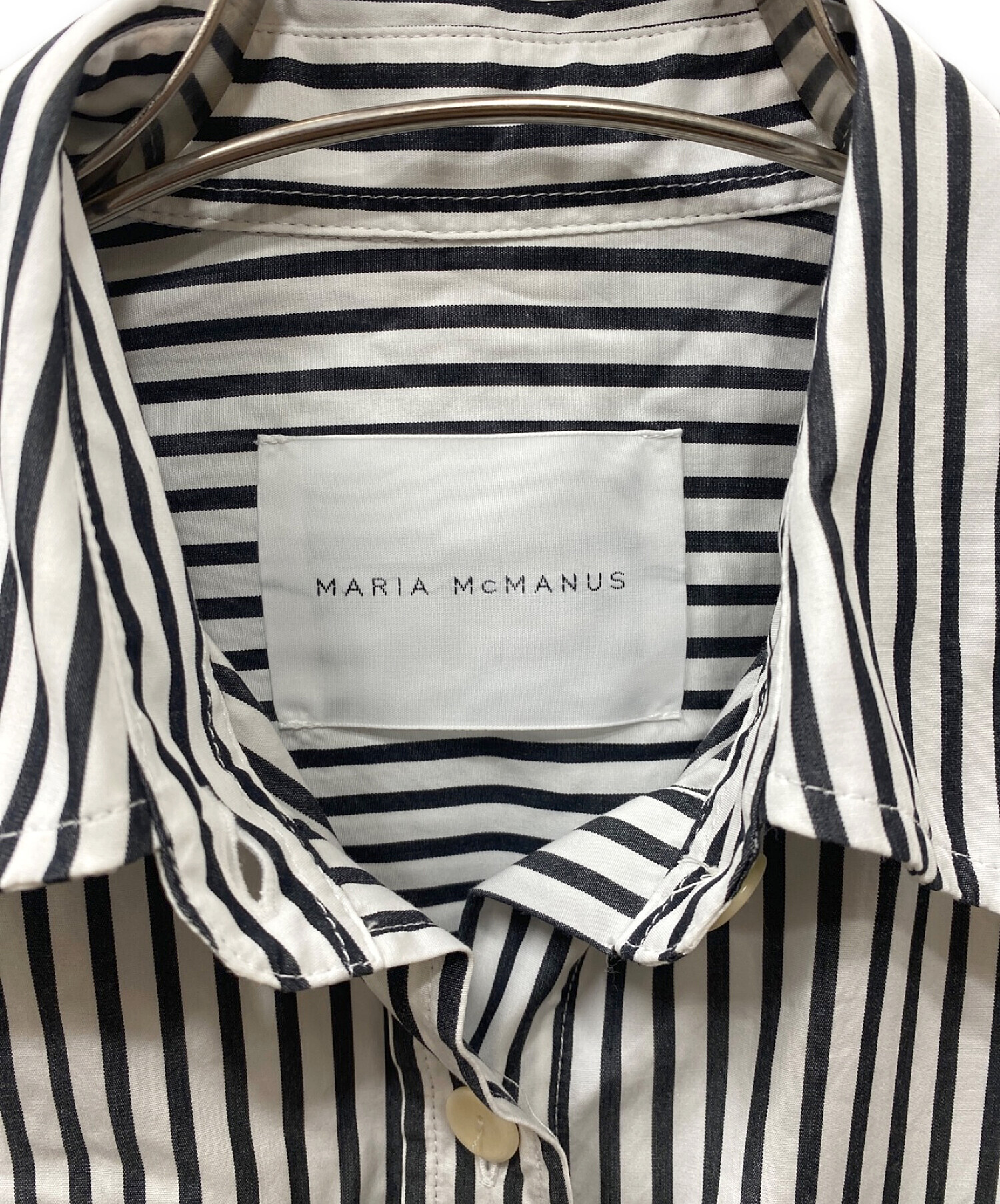 中古・古着通販】MARIA MCMANUS (マリアマクマナス) シャツワンピース ネイビー×ホワイト サイズ:ＸＳ｜ブランド・古着通販  トレファク公式【TREFAC FASHION】スマホサイト