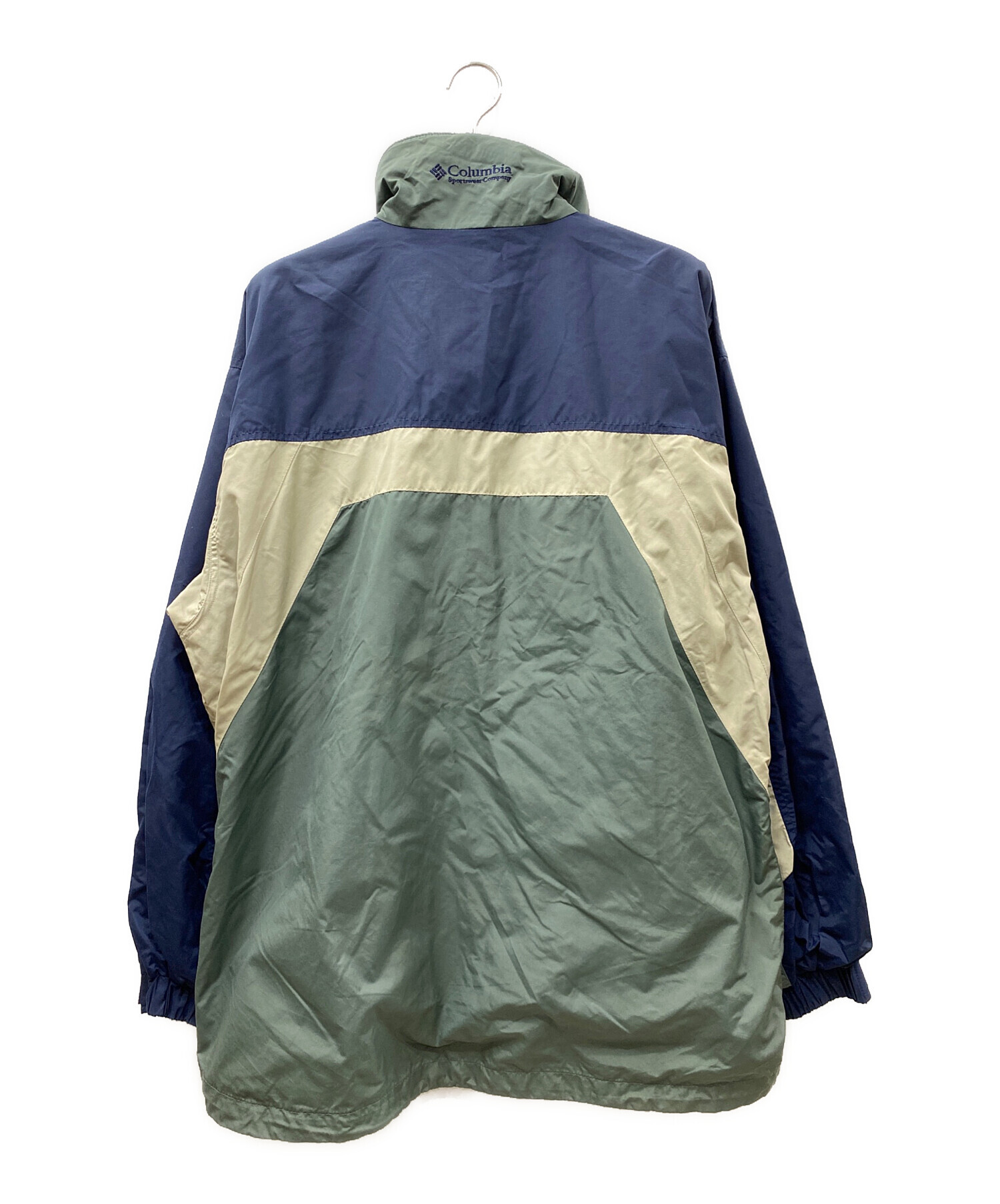 Columbia (コロンビア) 90'sマウンテンジャケット ベージュ×グリーン サイズ:L