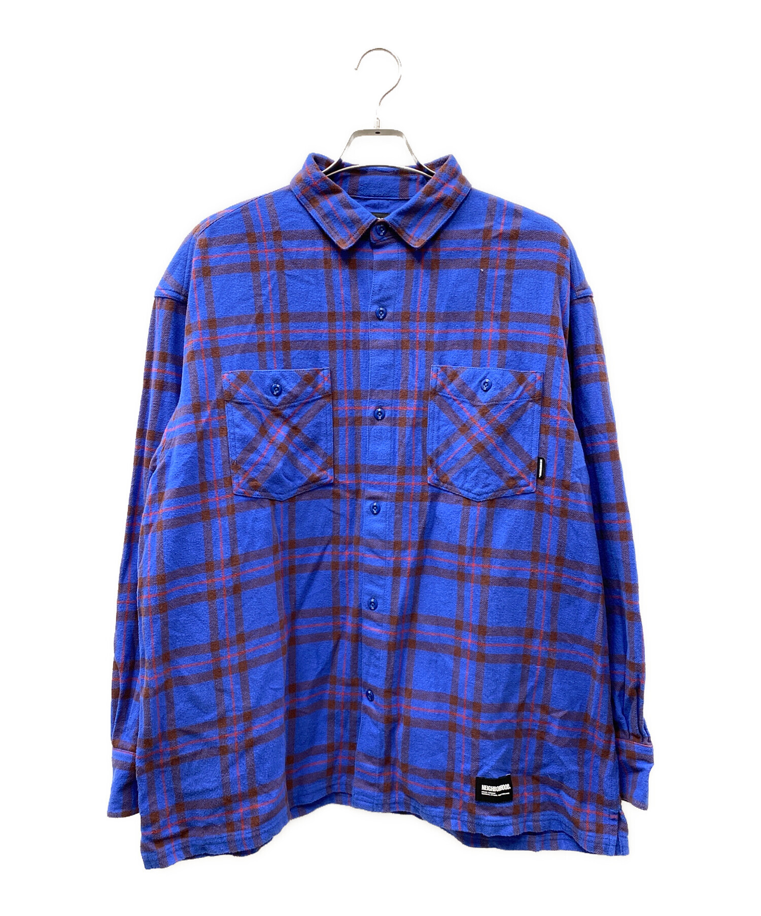 中古・古着通販】NEIGHBORHOOD (ネイバーフッド) TARTAN CHECK SHIRT タータンチェックネルシャツ ブルー×ブラウン  サイズ:L｜ブランド・古着通販 トレファク公式【TREFAC FASHION】スマホサイト