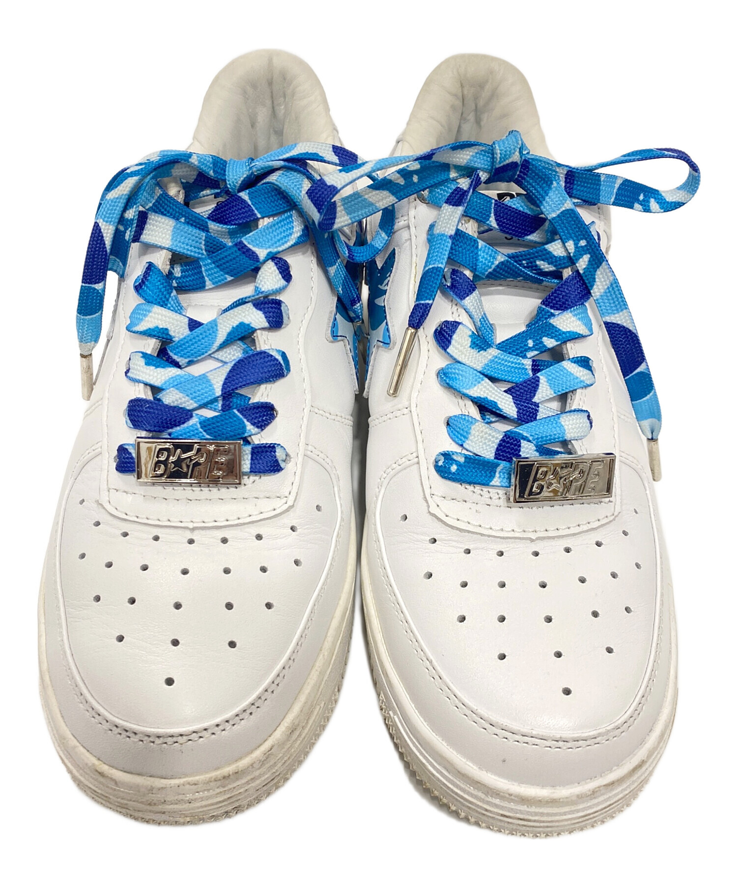 中古・古着通販】A BATHING APE (アベイシングエイプ) BAPE STA ICON ABC CAMO ローカットスニーカー ホワイト×ブルー  サイズ:25cm｜ブランド・古着通販 トレファク公式【TREFAC FASHION】スマホサイト