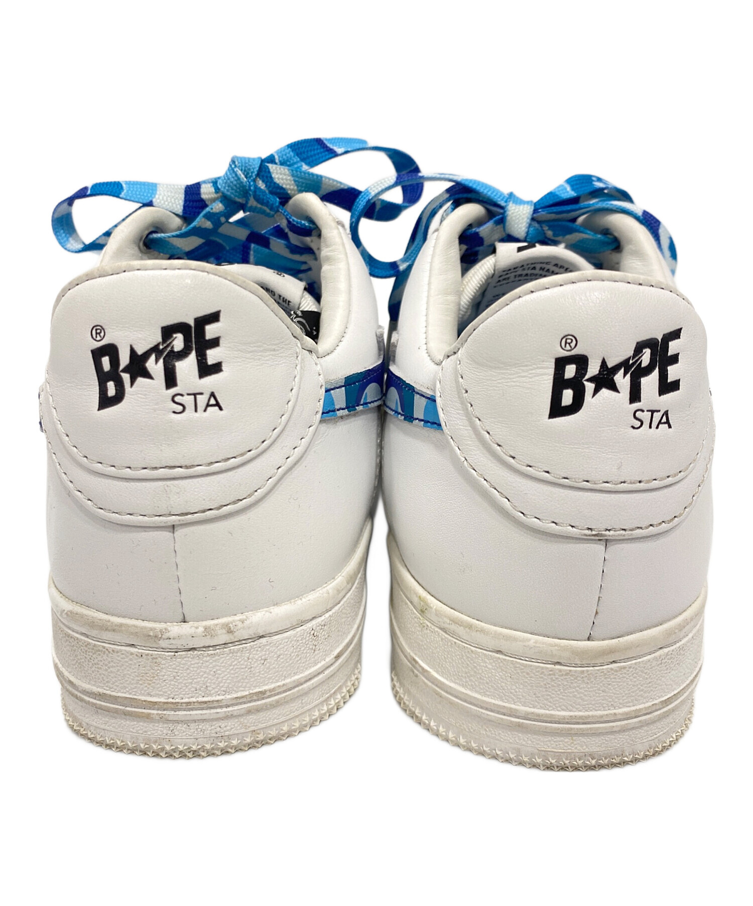 中古・古着通販】A BATHING APE (アベイシングエイプ) BAPE STA ICON ABC CAMO ローカットスニーカー  ホワイト×ブルー サイズ:25cm｜ブランド・古着通販 トレファク公式【TREFAC FASHION】スマホサイト