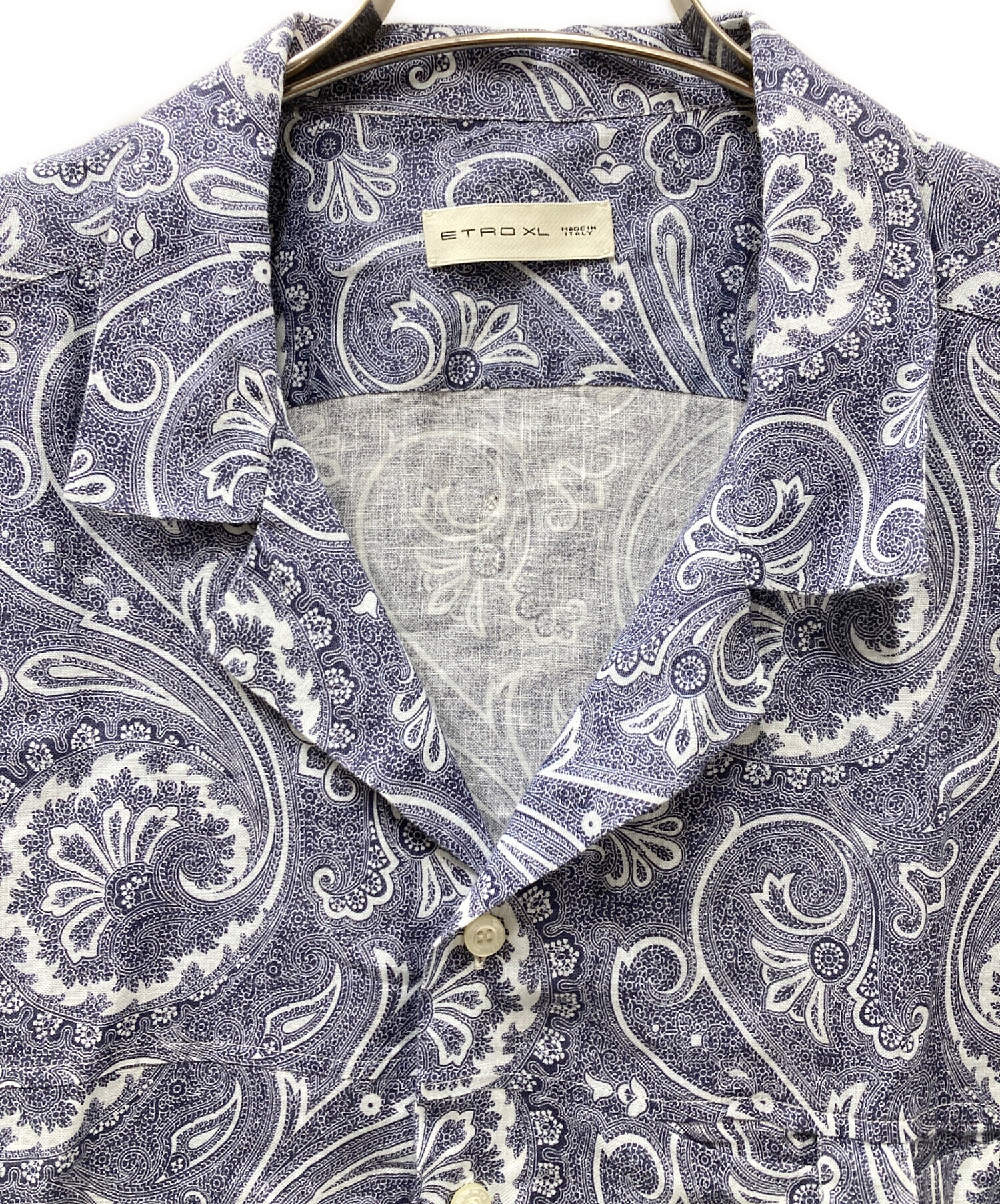 中古・古着通販】ETRO (エトロ) オープンカラーシャツ ネイビー サイズ:XL｜ブランド・古着通販 トレファク公式【TREFAC  FASHION】スマホサイト