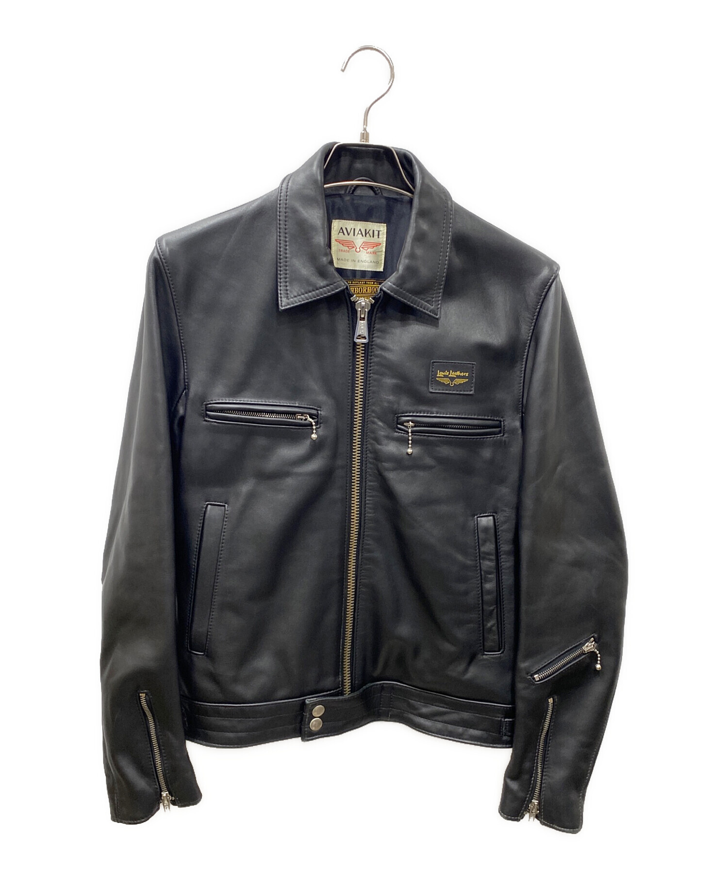 中古・古着通販】Lewis Leathers (ルイスレザース) NEIGHBORHOOD (ネイバーフッド) DOMINATOR/L-JKT 英国製 ドミネーターレザージャケット ブラック サイズ:S-REGULAR｜ブランド・古着通販 トレファク公式【TREFAC FASHION】スマホサイト