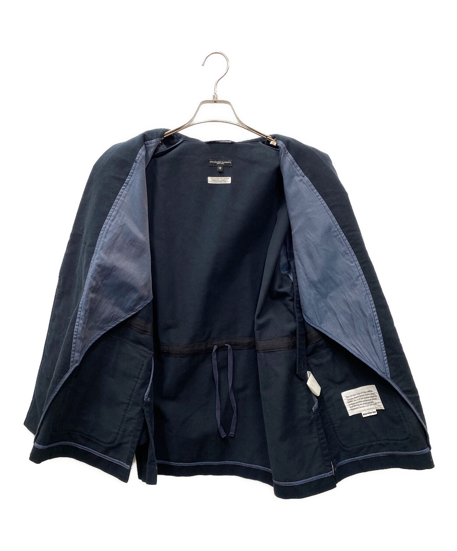 Engineered Garments (エンジニアド ガーメンツ) モールスキン テーラードダブルジャケット ネイビー サイズ:S