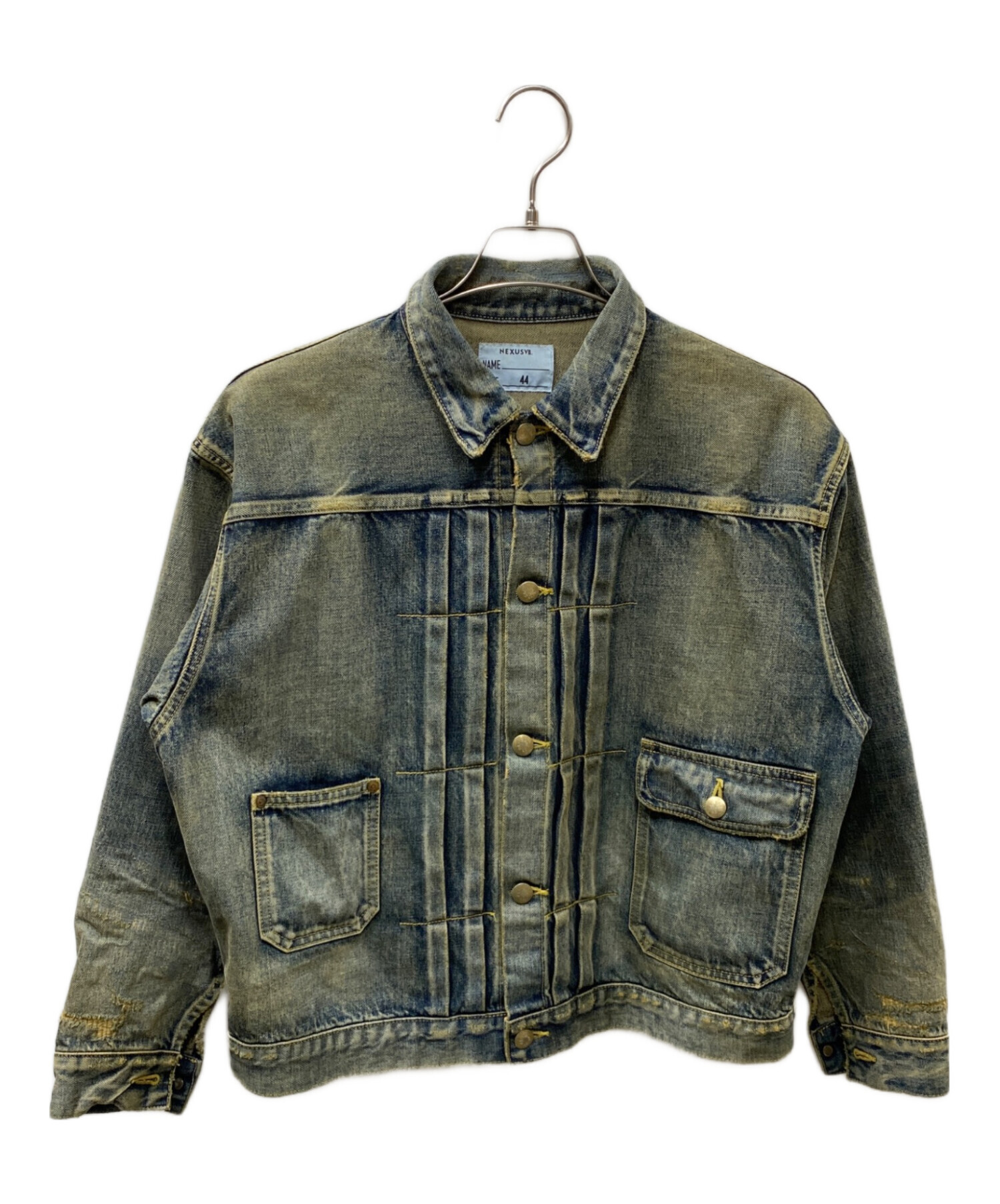 NEXUSVII (ネクサスセブン) DAMAGED ASMMTR DENIM JACKET デニムジャケット ブルー サイズ:44