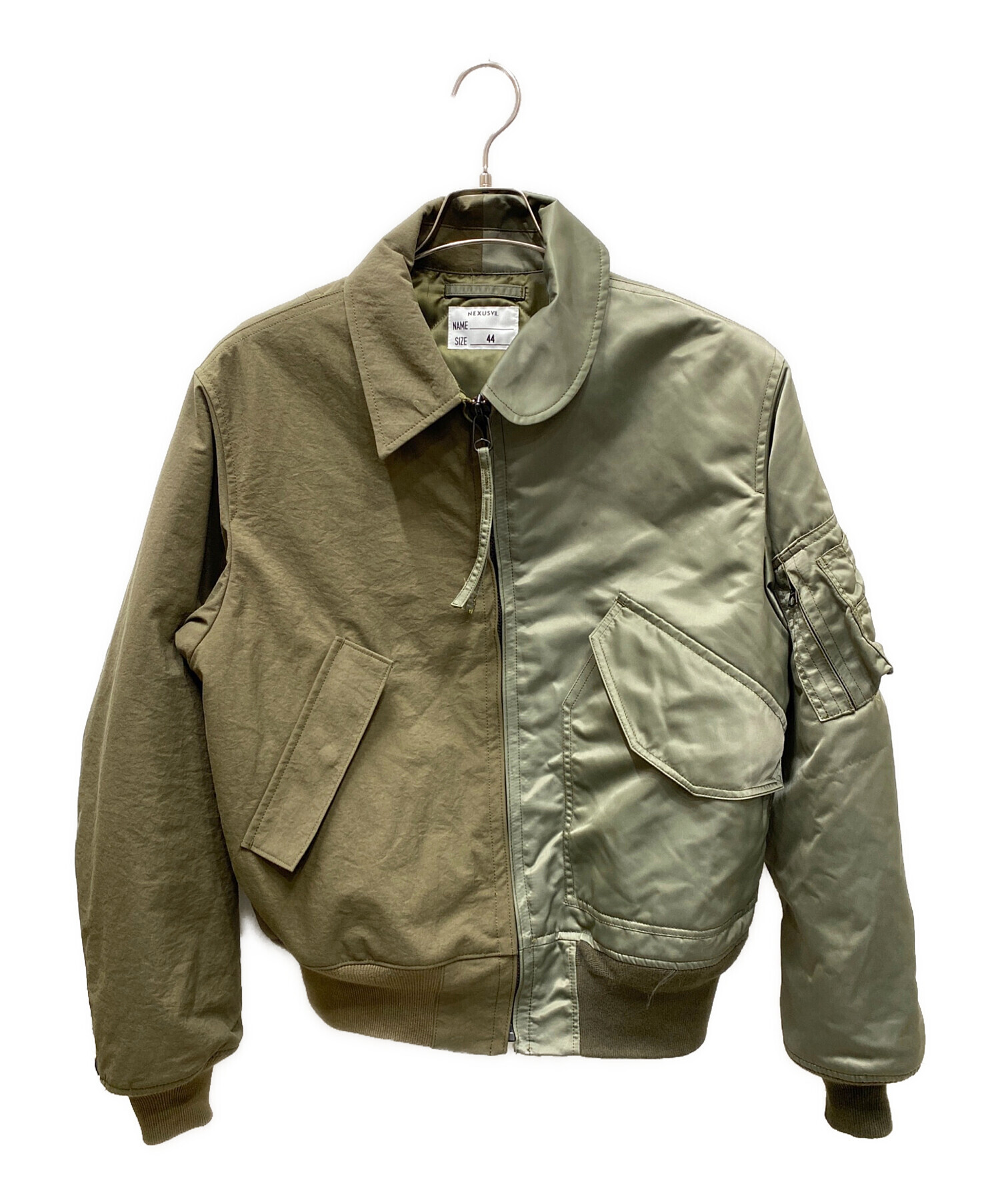 中古・古着通販】NEXUSVII (ネクサスセブン) JUMBLED FLIGHT JACKET フライトジャケット オリーブ  サイズ:44｜ブランド・古着通販 トレファク公式【TREFAC FASHION】スマホサイト