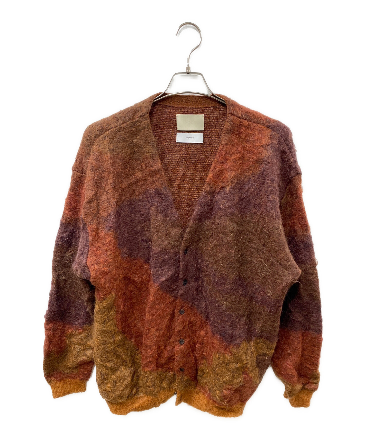 YOKE (ヨーク) Graphpaper (グラフペーパー) STILL JACQUARD CARDIGAN ニットカーディガン ブラウン サイズ:2