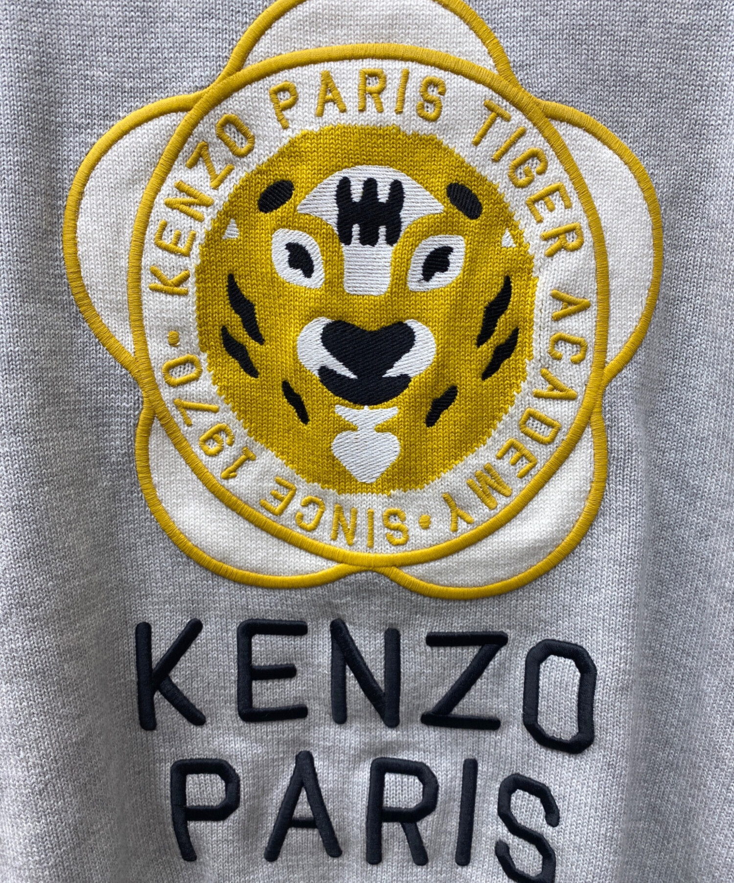 KENZO (ケンゾー) Tiger Academy プルオーバー タイガー刺繍ニット グレー サイズ:M 未使用品