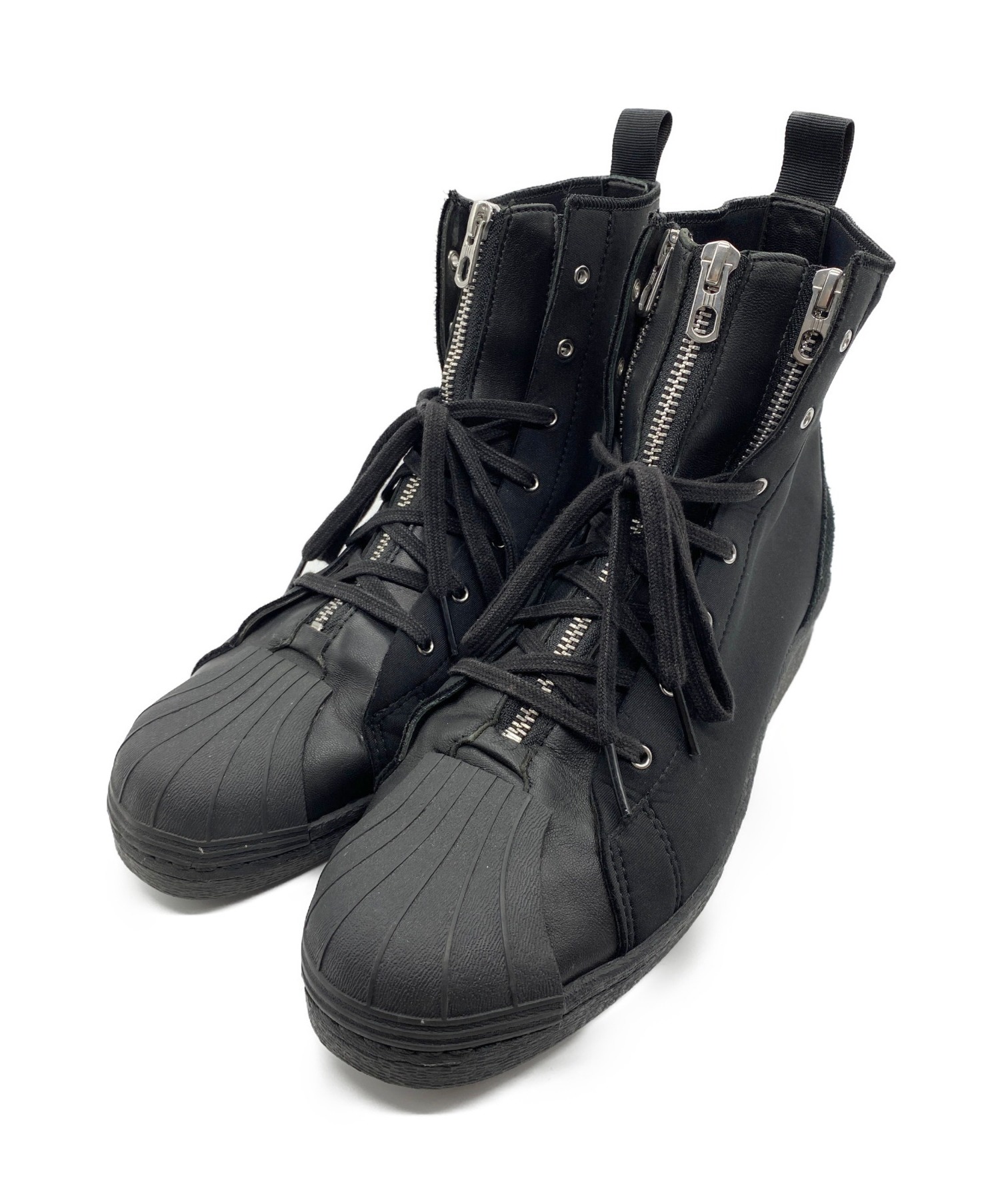 adidas×YOHJI YAMAMOTO (アディダス×ヨウジヤマモト) スニーカー ブラック サイズ:27 F34294　コラボ　YY  ZIPPER STAR MID