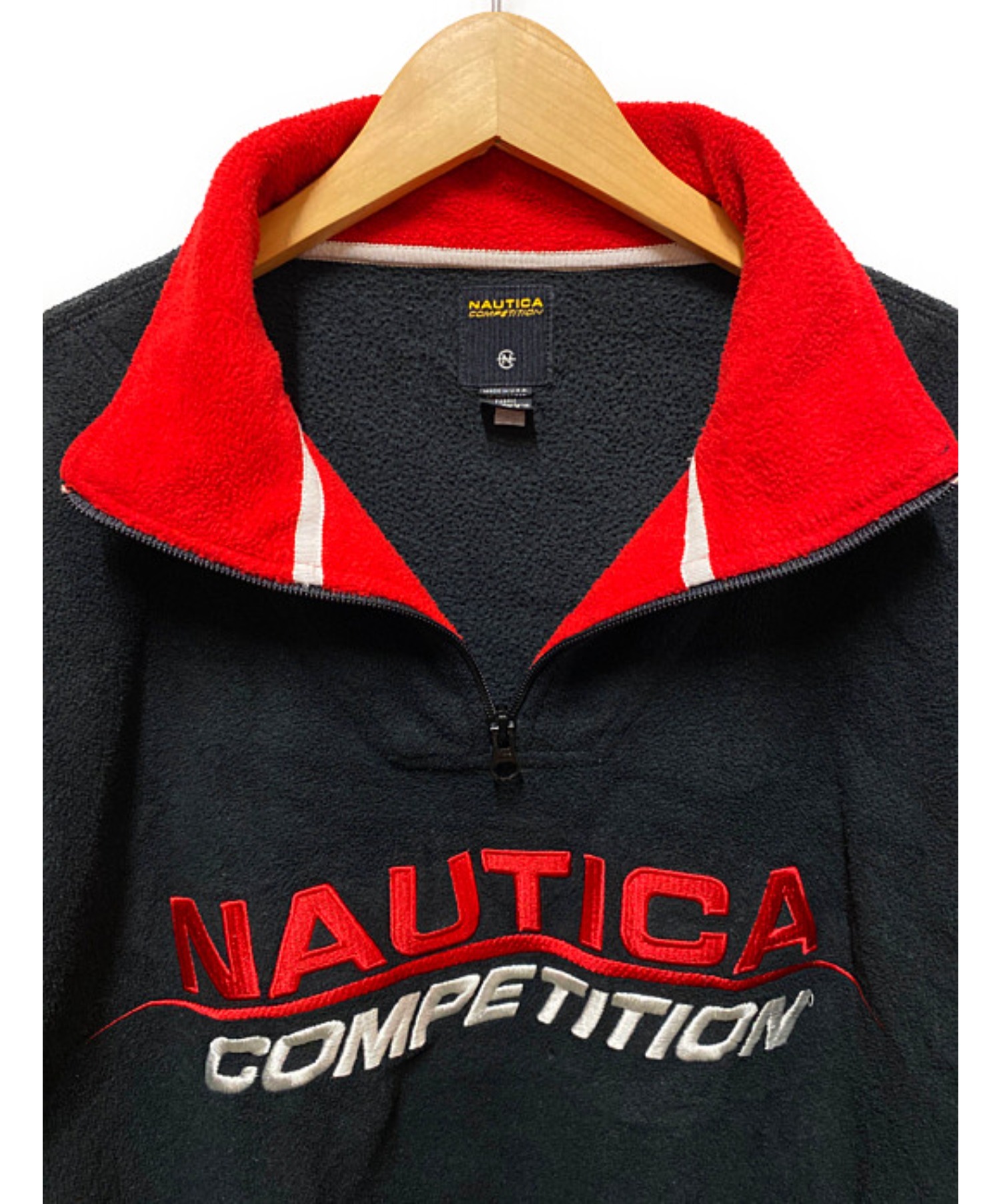 NAUTICA COMPETITION (ノーティカコンピテション) 90’ｓフリースアノラック ブラックれ サイズ:XXL