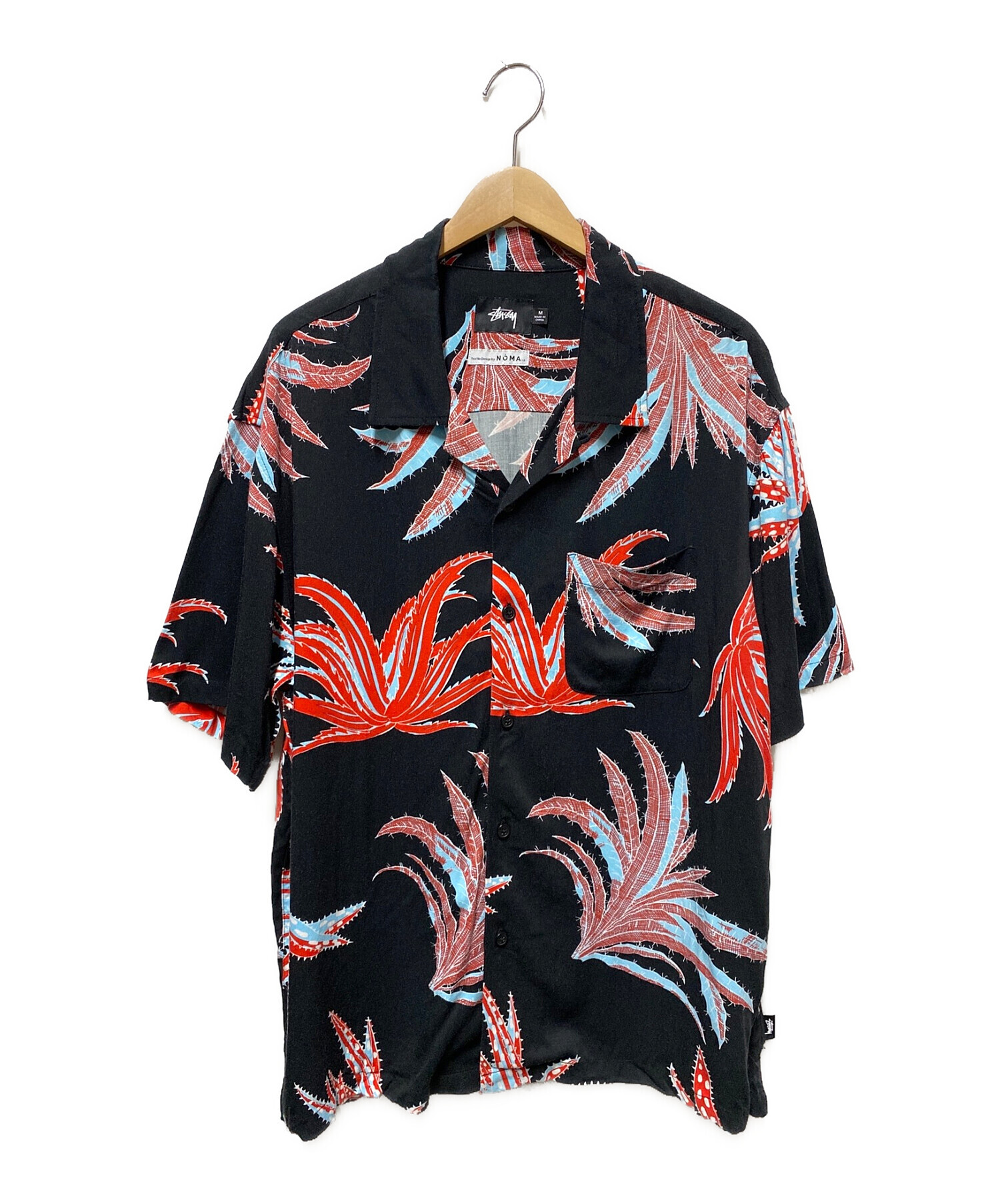 stussy×NOMA t.d. (ステューシー×ノーマティーディー) Cactus Rayon Shirt ブラック サイズ:М