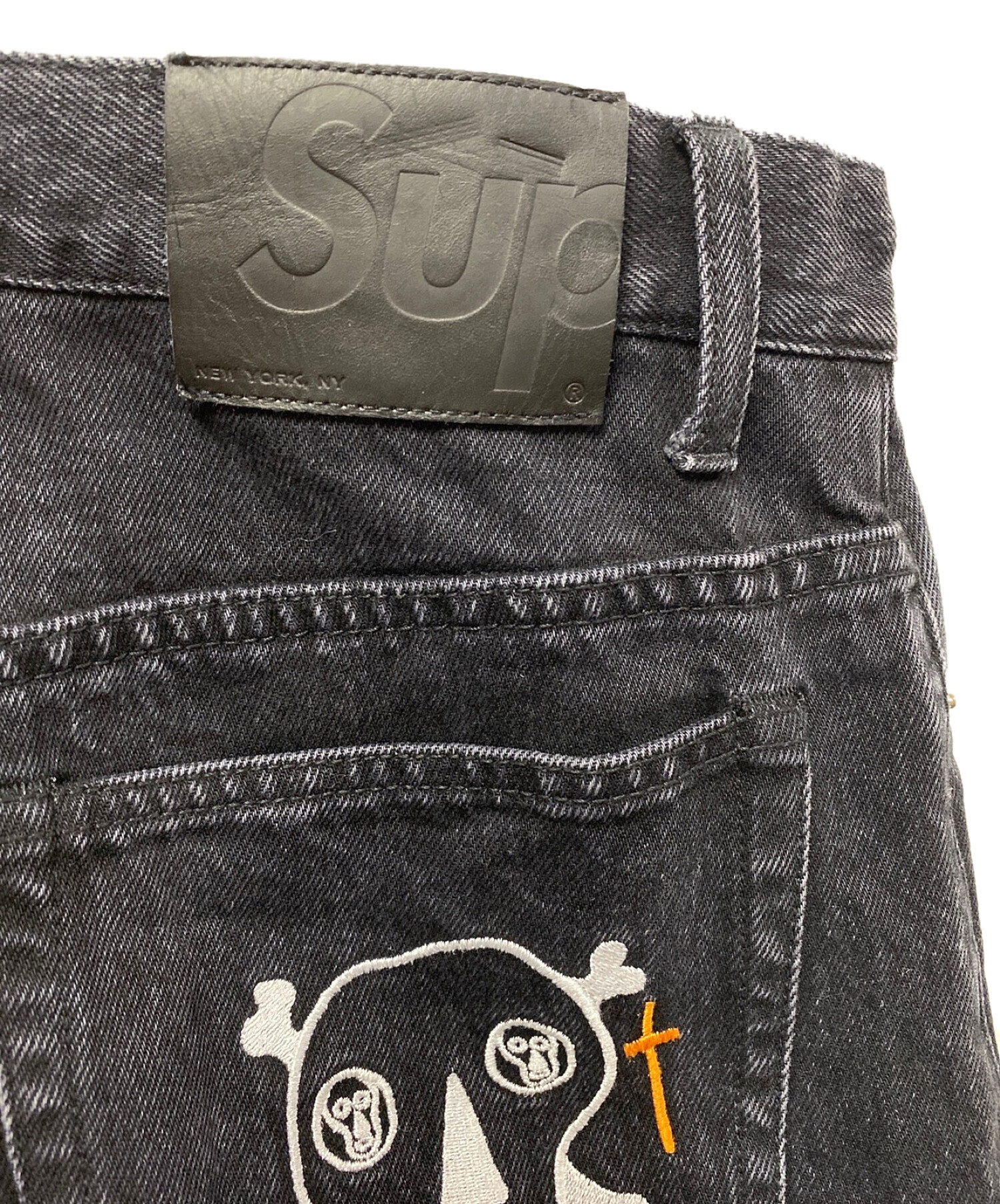 Supreme × Clayton Patterson (シュプリーム × クレイトンパターソン) 21SS Skulls Embroidered  Jeans インディゴ サイズ:W30