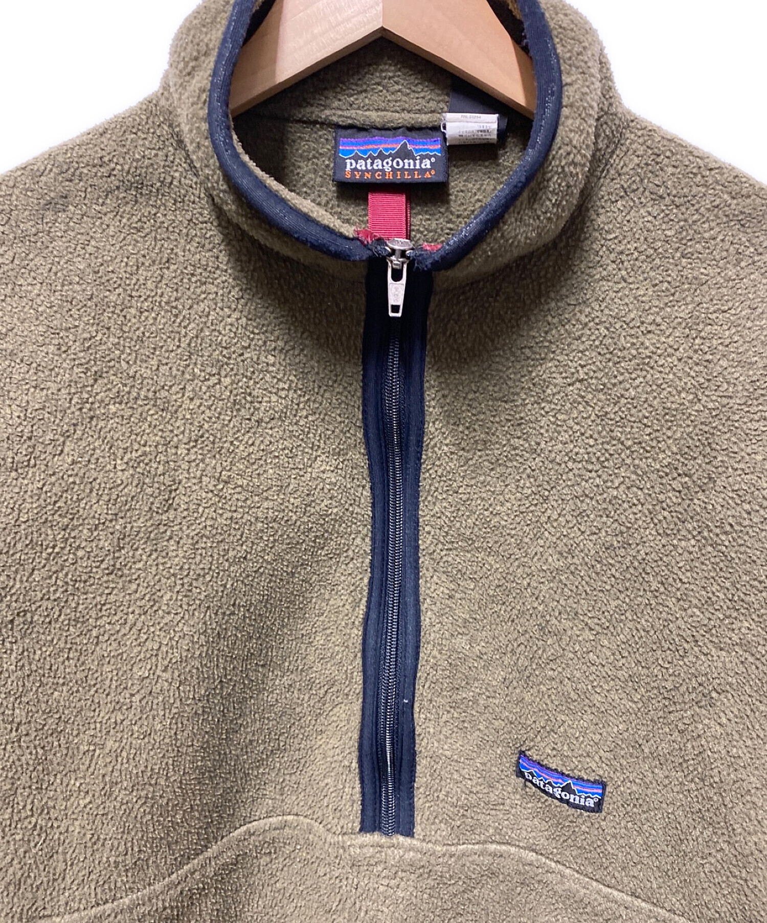 Patagonia (パタゴニア) 90’ｓマースピアルシンチラフリースプルオーバー オリーブ サイズ:M