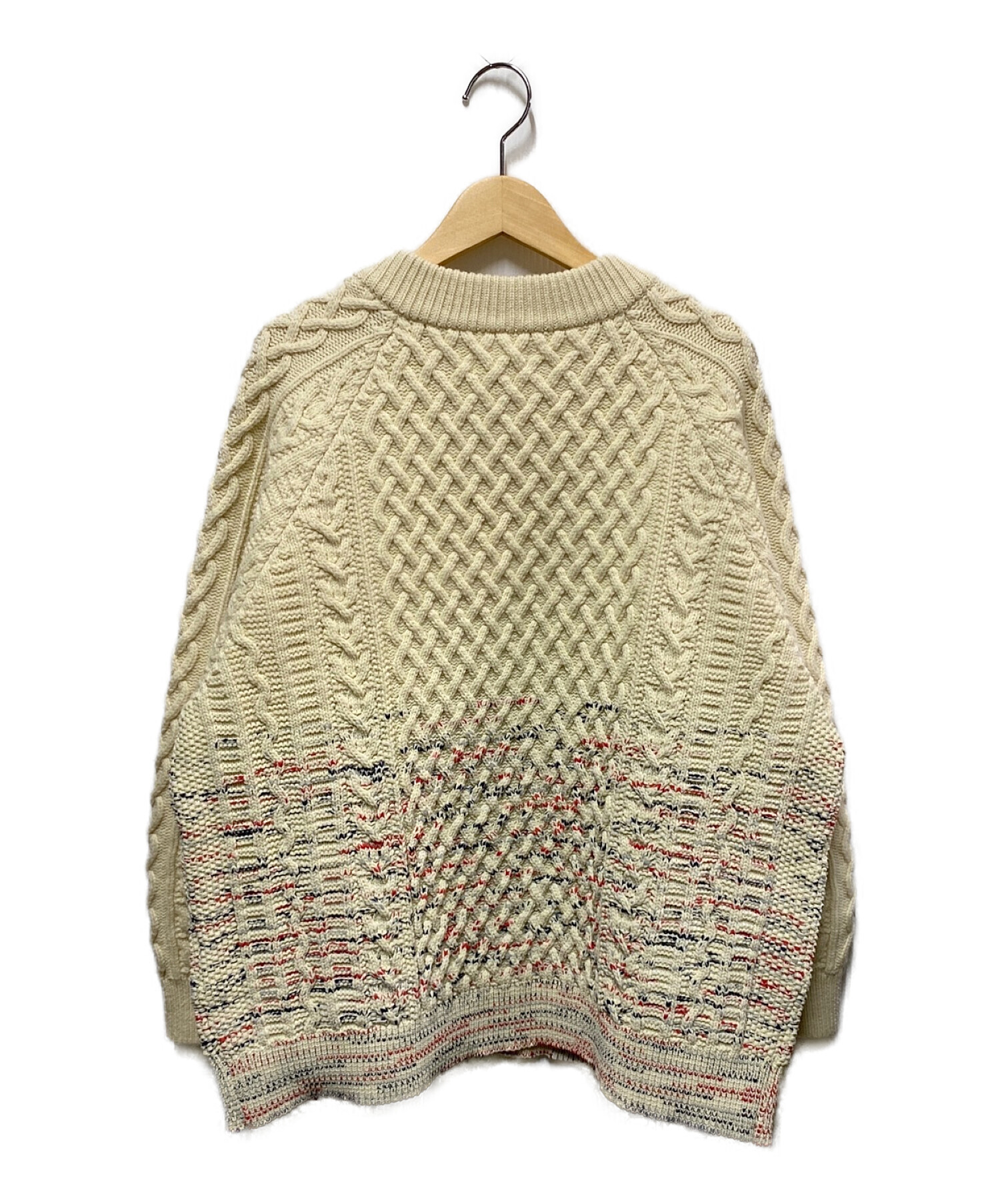 Coohem (コーヘン) 21AW GRADATION ARAN KNIT CARDIGAN アイボリー サイズ:М