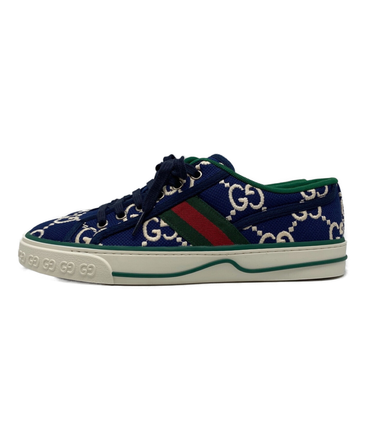 中古・古着通販】GUCCI (グッチ) TENNIS 1977 ネイビー×グリーン