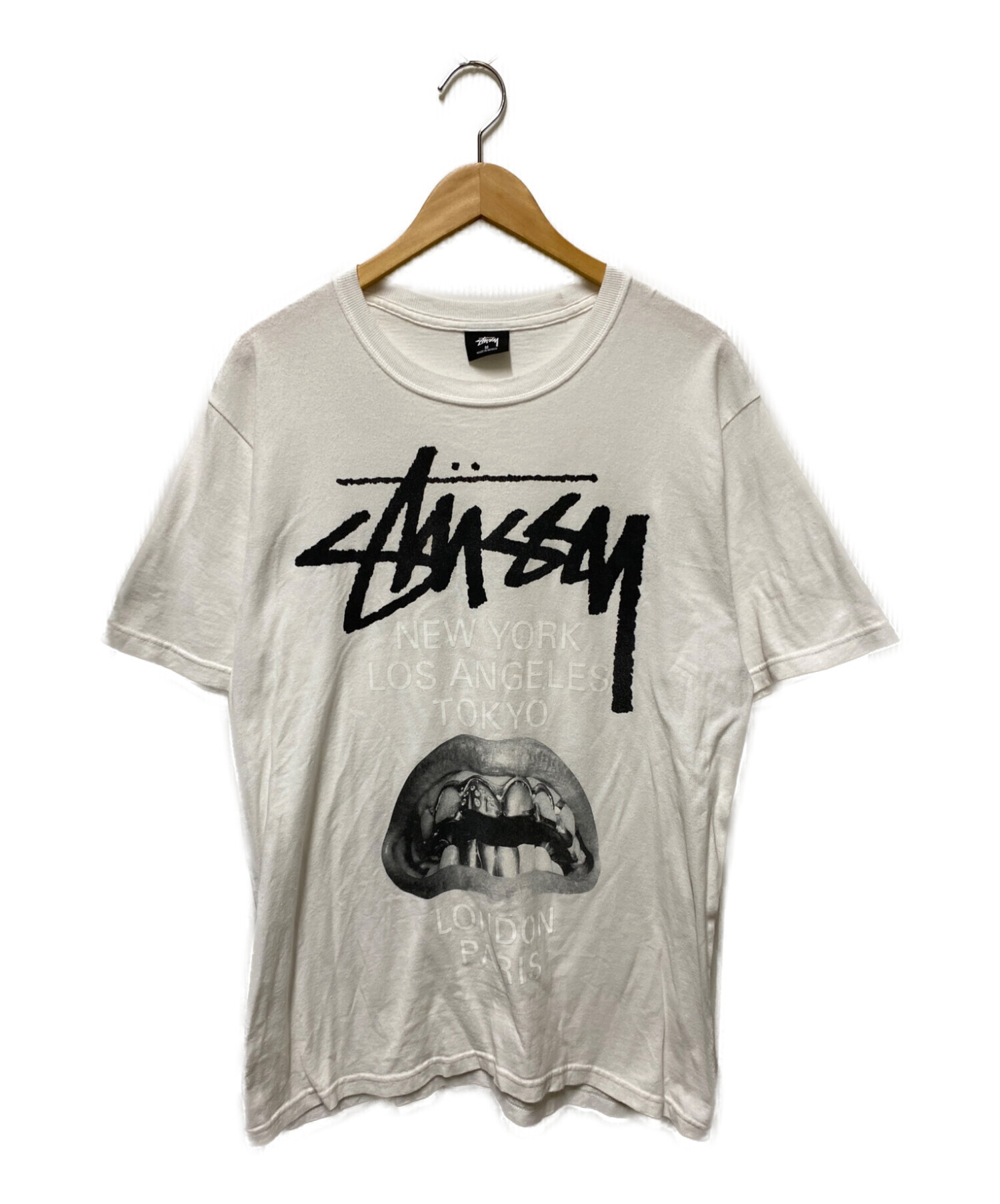 Stussy x Rick Owens (ステューシー×リックオウエンス) World Tour Collection T-shirt ホワイト  サイズ:М