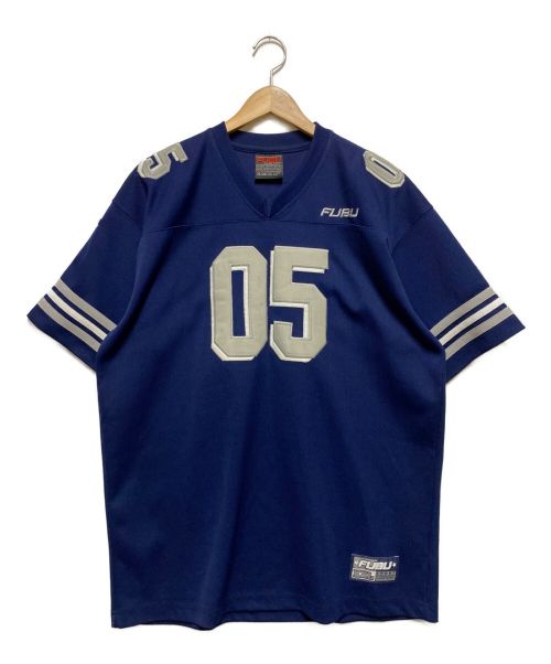 【中古・古着通販】FUBU (フブ) ゲームシャツ ネイビー サイズ:XL