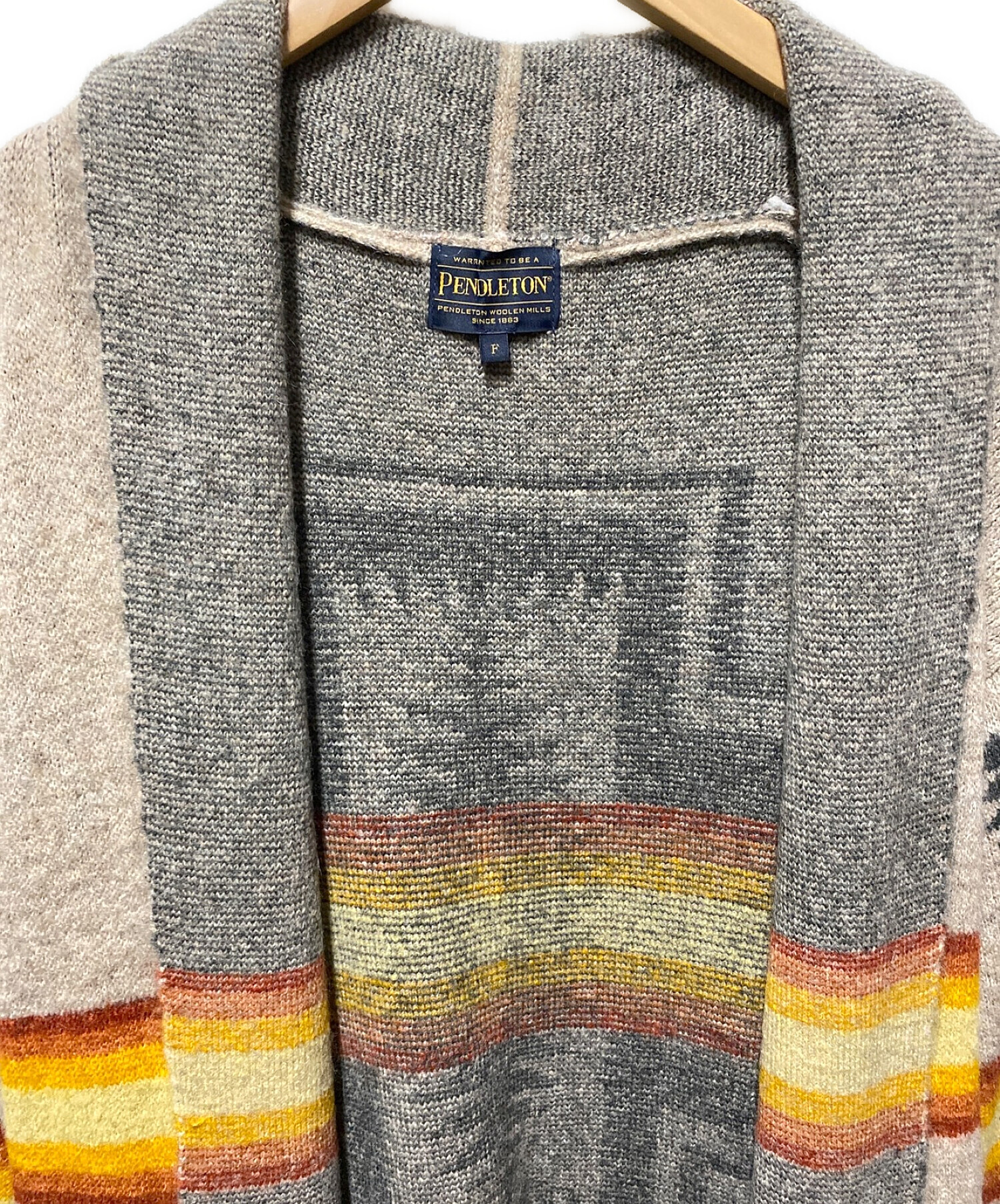 中古・古着通販】PENDLETON (ペンドルトン) ロングカーディガン ベージュ サイズ:F｜ブランド・古着通販 トレファク公式【TREFAC  FASHION】スマホサイト