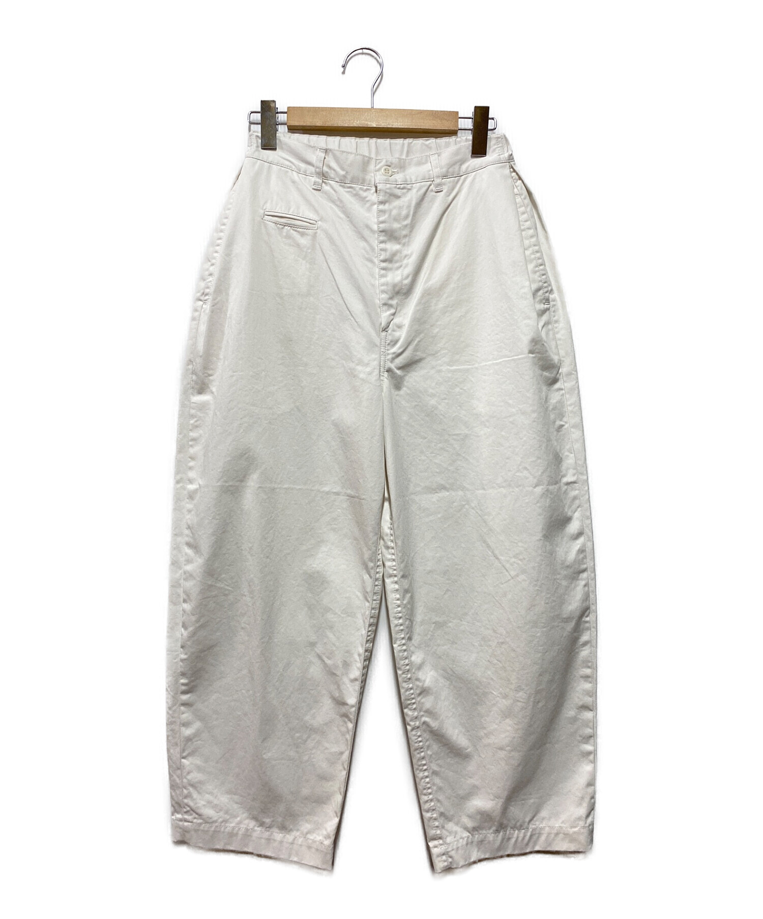 SEEP (シープ) Cotton Twill Side-tuck Baggy Pants ホワイト サイズ:1