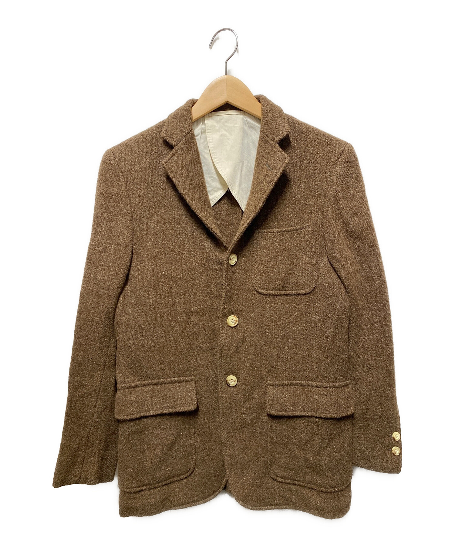 BEAMS PLUS×Harris Tweed (ビームスプラス×ハリスツイード) 3Bツイードジャケット ブラウン サイズ:表記なし