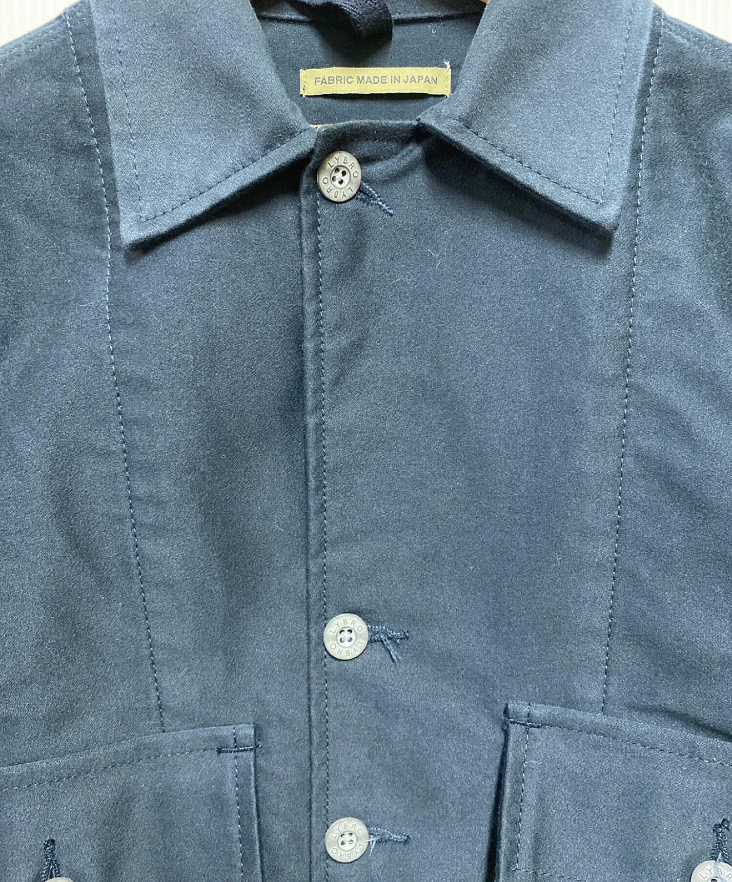 NIGEL CABOURN LYBRO (ナイジェルケーボン ライブロ) USMC Shirt Jacket ネイビー サイズ:42