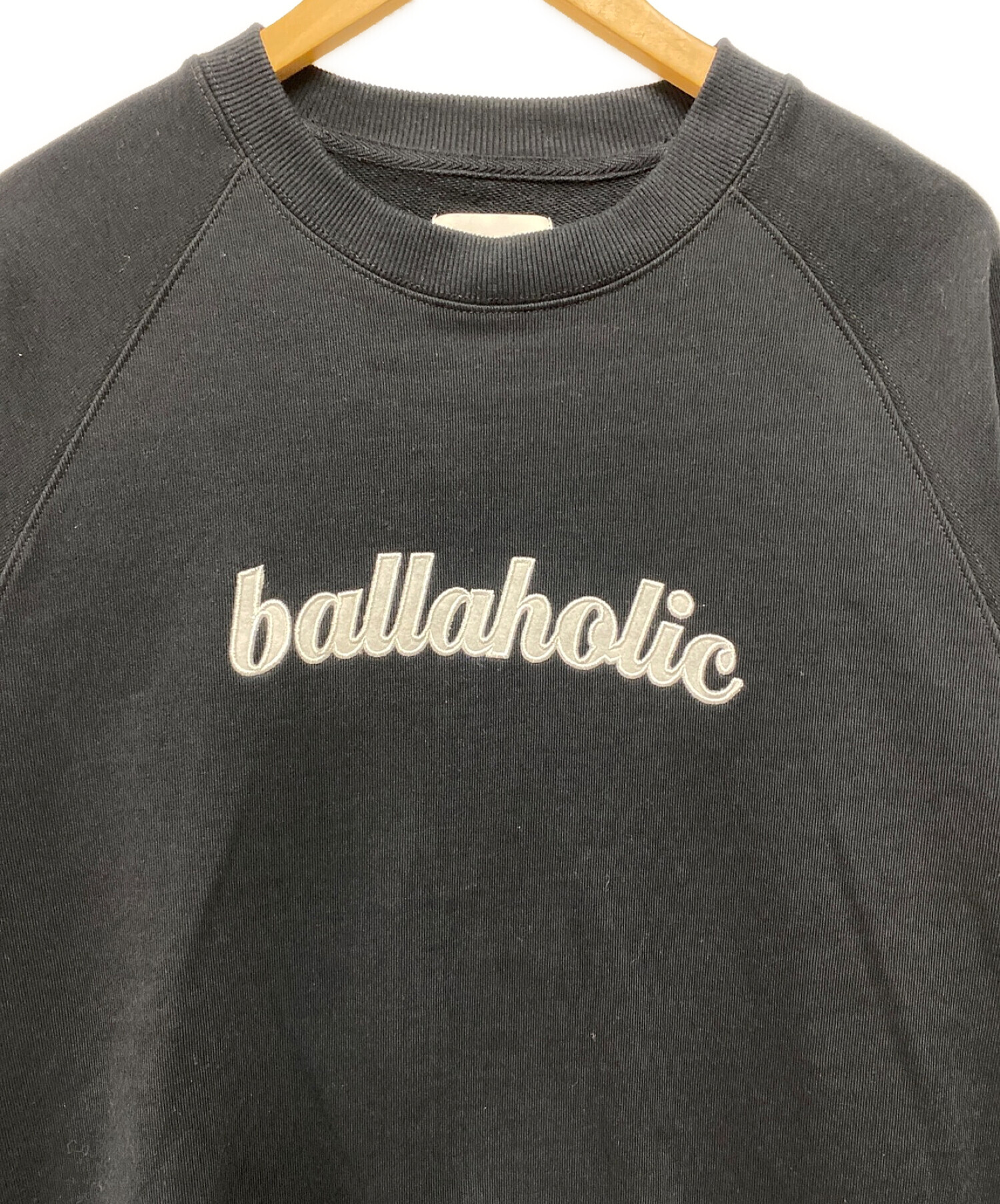 ballaholic (ボーラホリック) ロゴクルースウェット ブラック サイズ:L