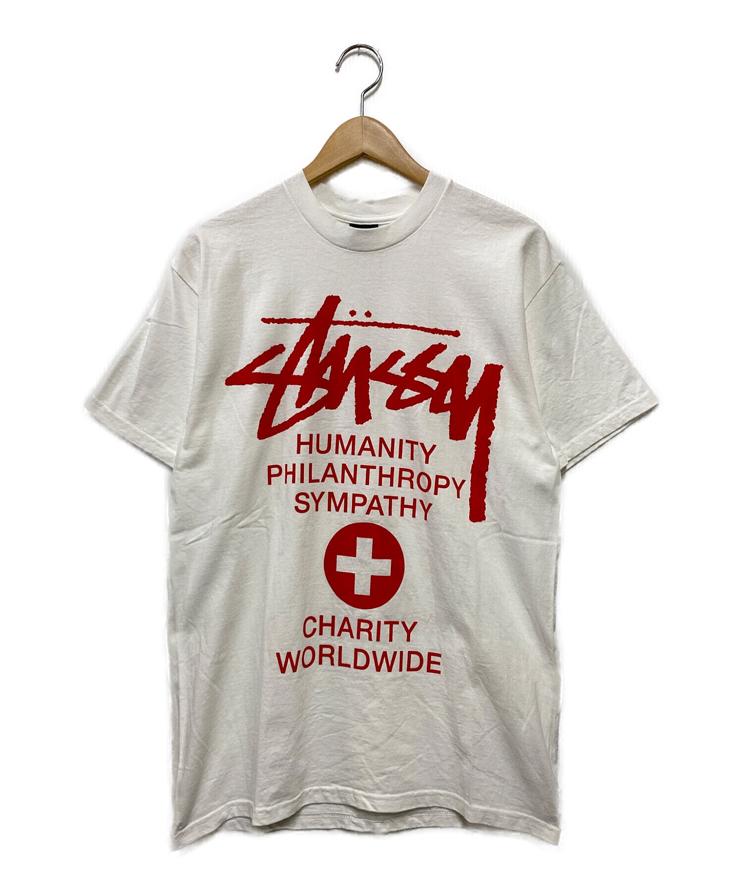 stussy (ステューシー) 00's CHARITY WORLDWIDE TEE ホワイト サイズ:М