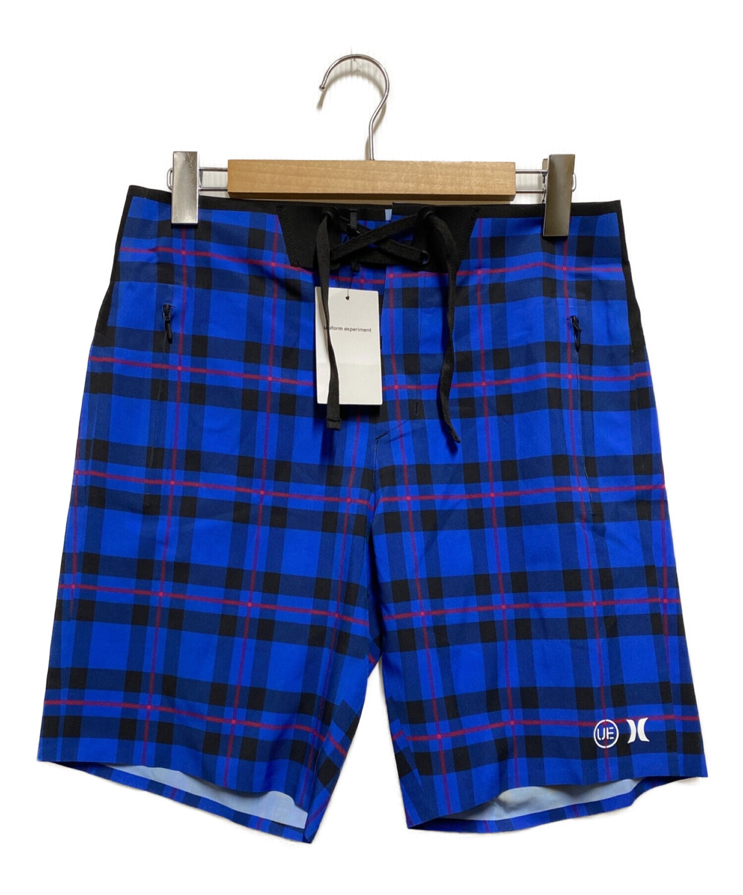 uniform experiment×Hurley (ユニフォーム エクスペリメント×ハーレイ) PHANTOM PLAID BOARD SHORTS  ブルー サイズ:XS 未使用品