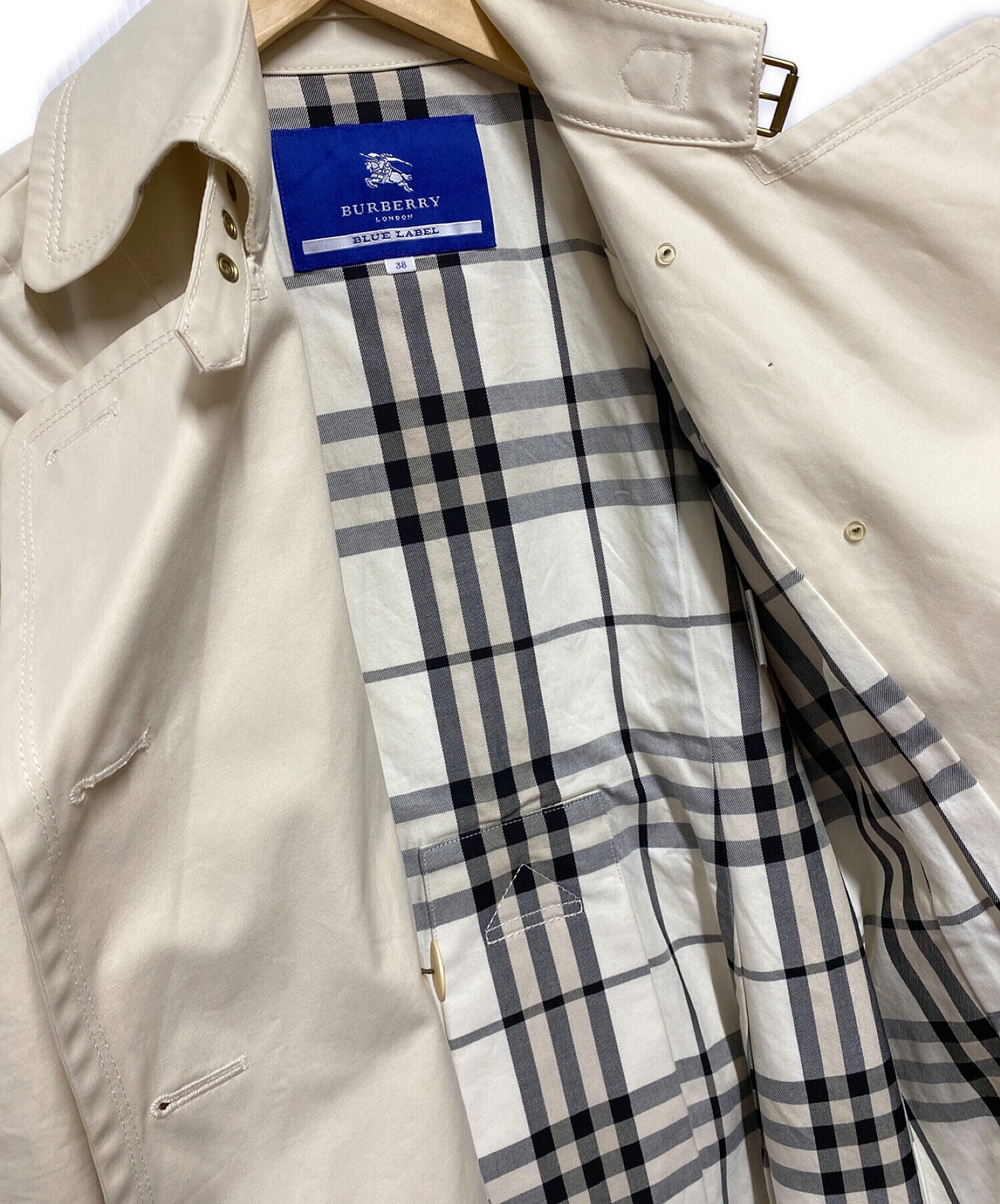 BURBERRY BLUE LABEL (バーバリーブルーレーベル) トレンチコート ベージュ サイズ:38