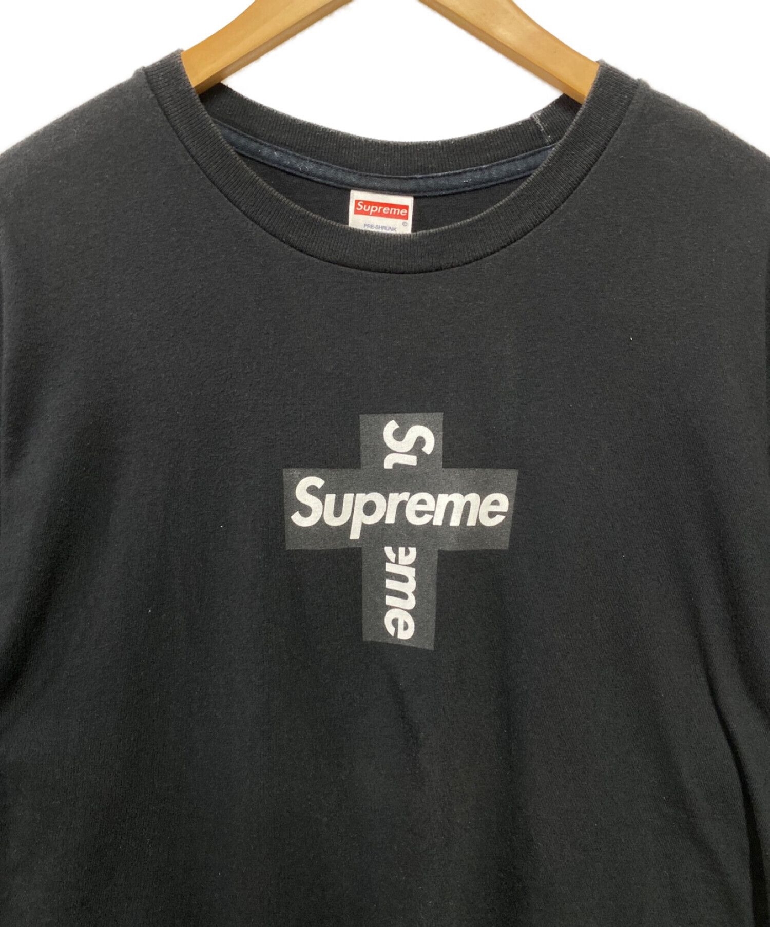 中古・古着通販】SUPREME (シュプリーム) Cross Box Logo Tee ブラック